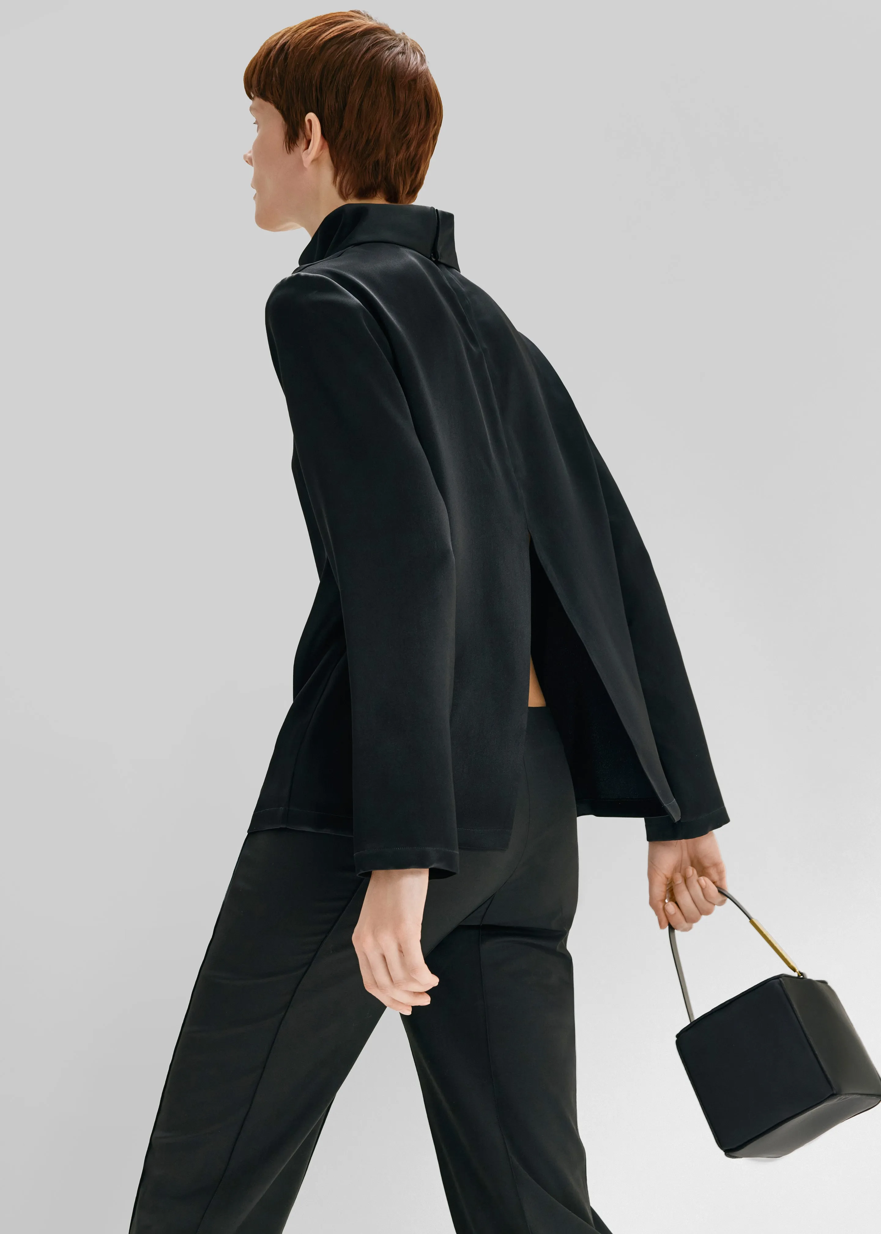 Bevza Hustka Collar Blouse - Black sold by Frankie Shop