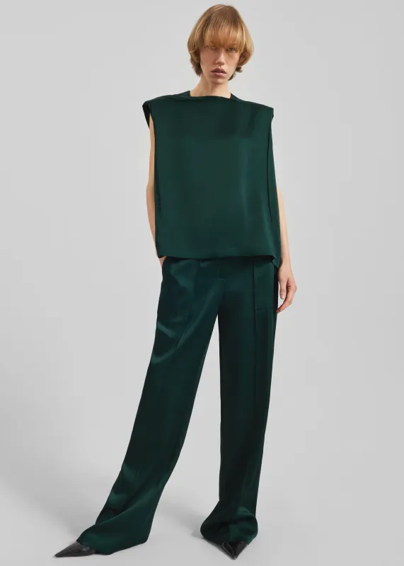 Bevza Bra Closure Trousers - Dark Green sold by Frankie Shop