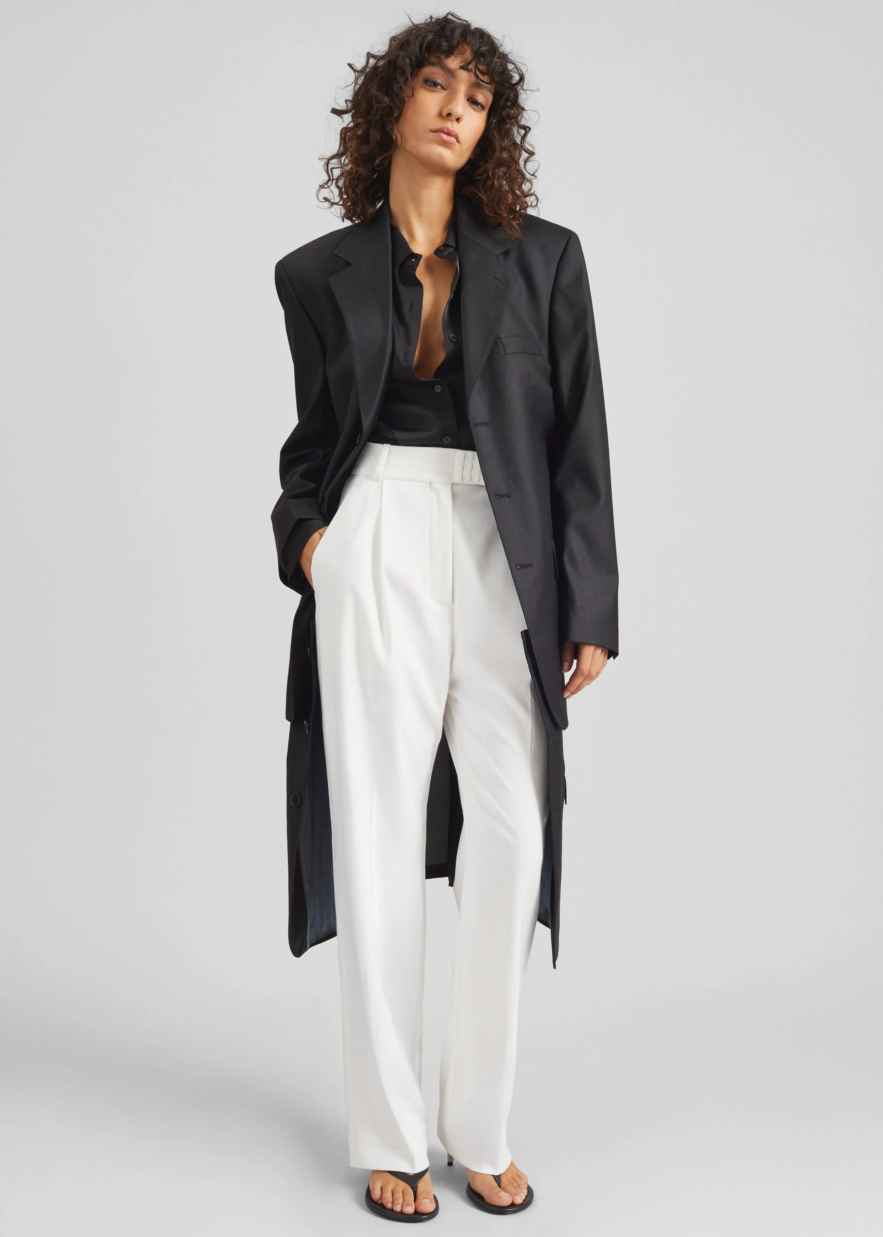Bevza High-Waisted Trousers - White sold by Frankie Shop
