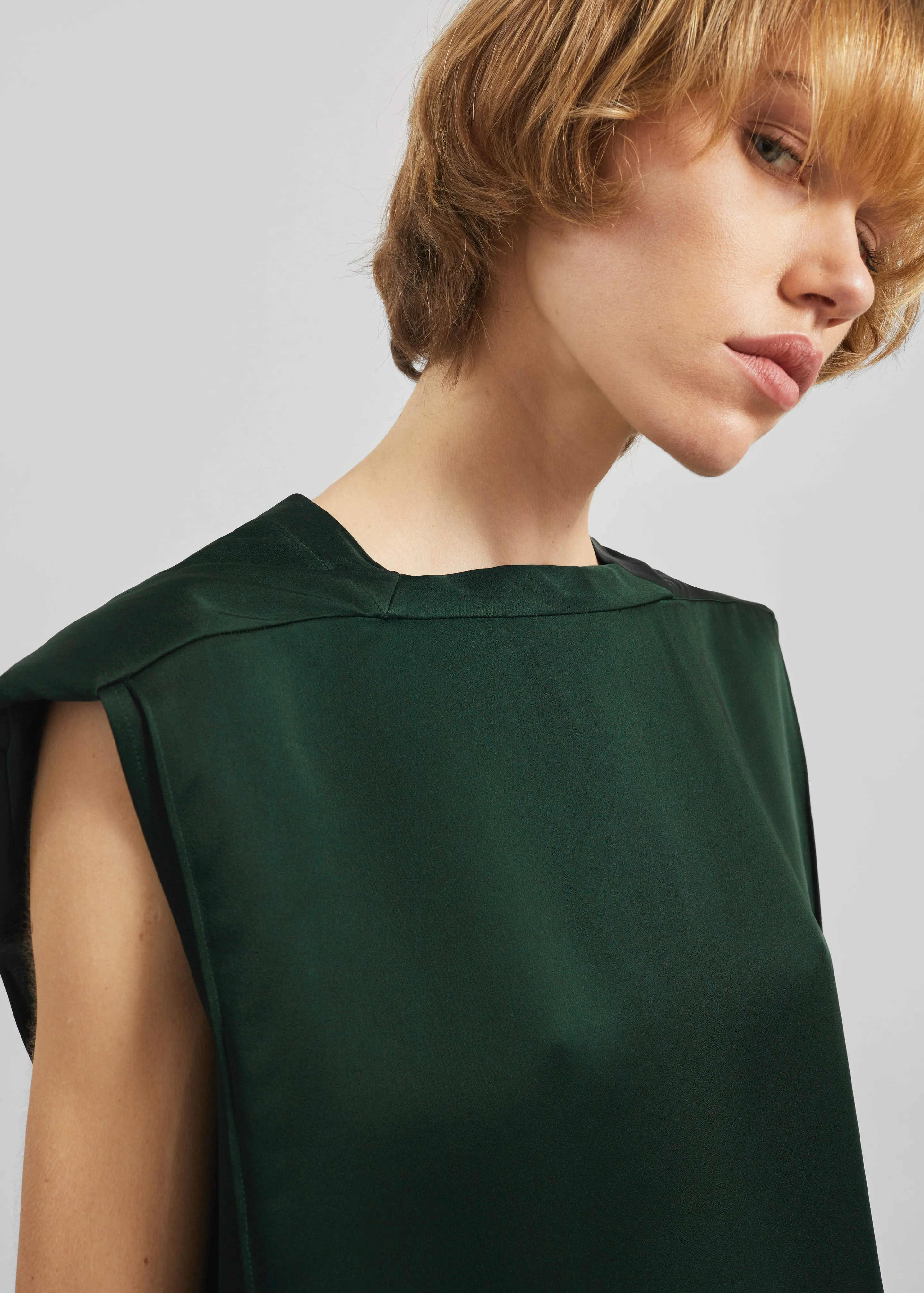 Bevza Square Neck Top - Dark Green sold by Frankie Shop product image thumbnail 2