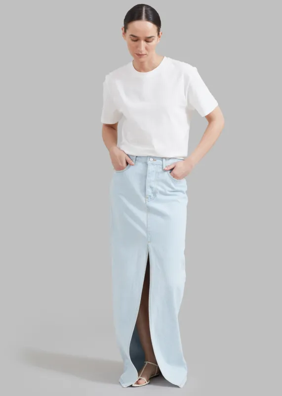 Texas Denim Pencil Skirt - Bleached Wash made by Frankie Shop