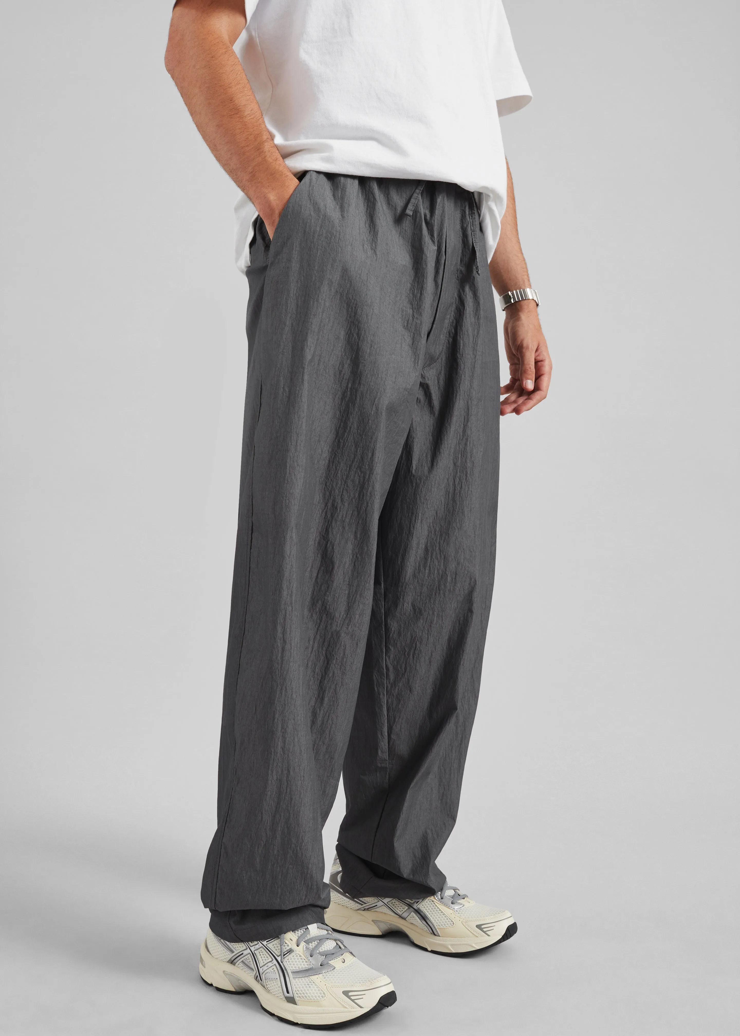Ohio Crinkled Poplin Pants - Slate Grey sold by Frankie Shop product image thumbnail 4