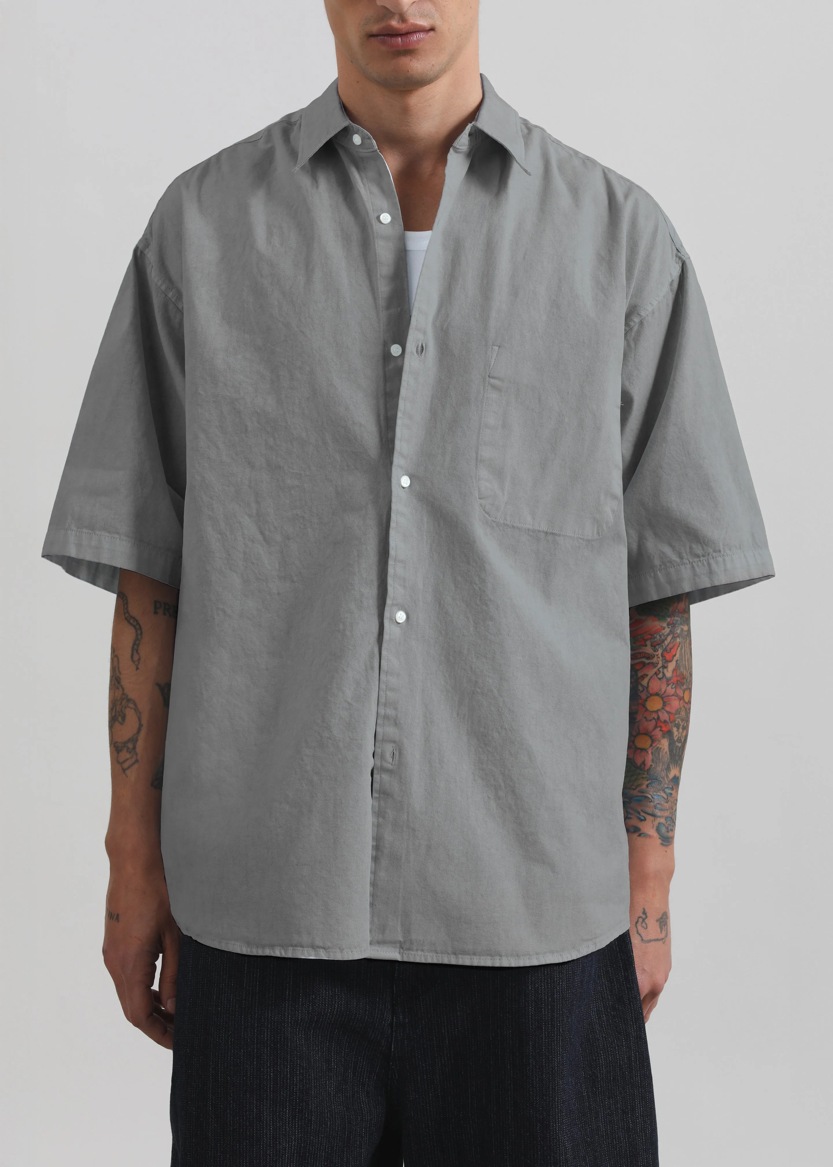 Havre Button Down Shirt - Light Grey sold by Frankie Shop product image thumbnail 3