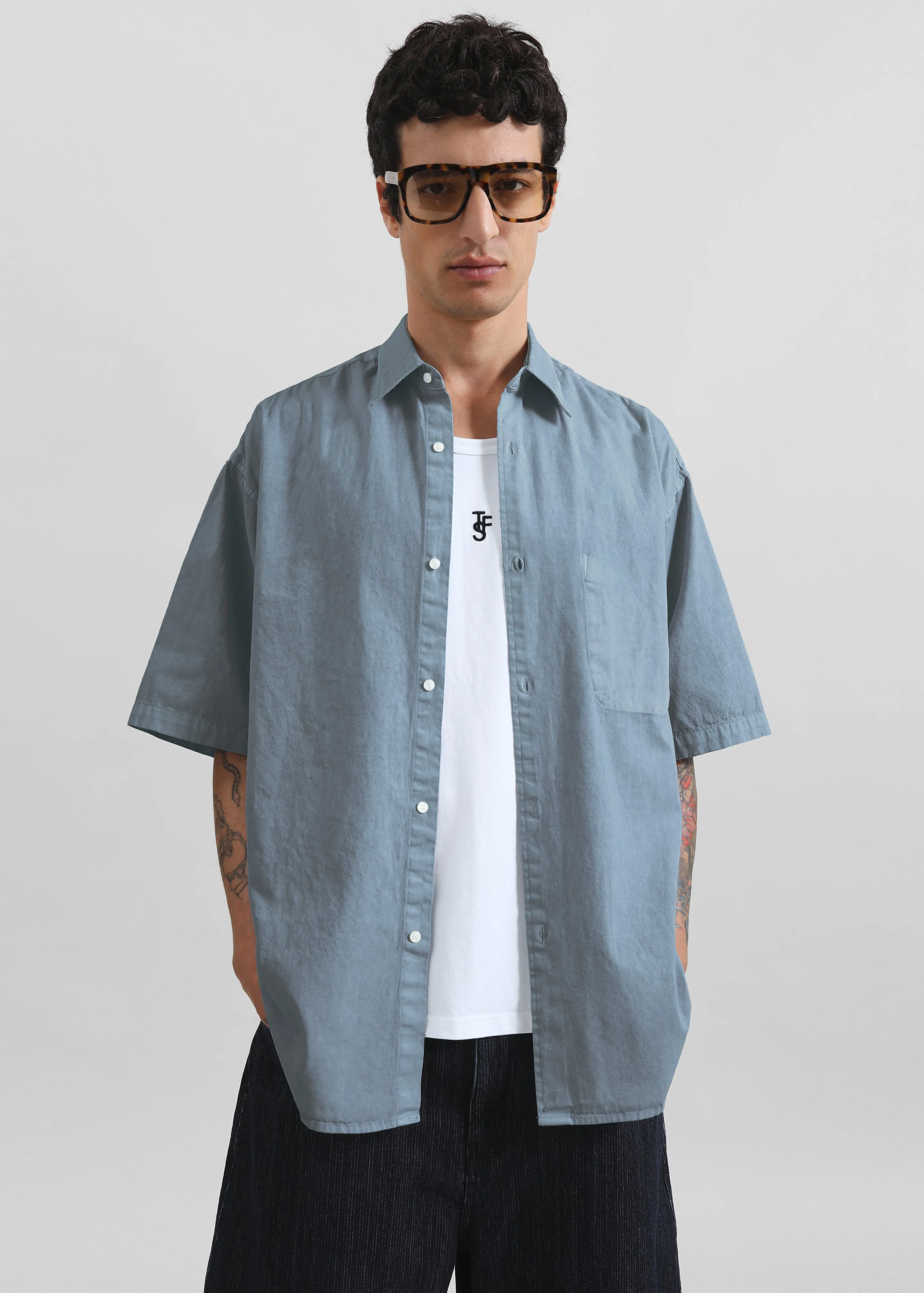Havre Button Down Shirt - Blue sold by Frankie Shop product image thumbnail 2