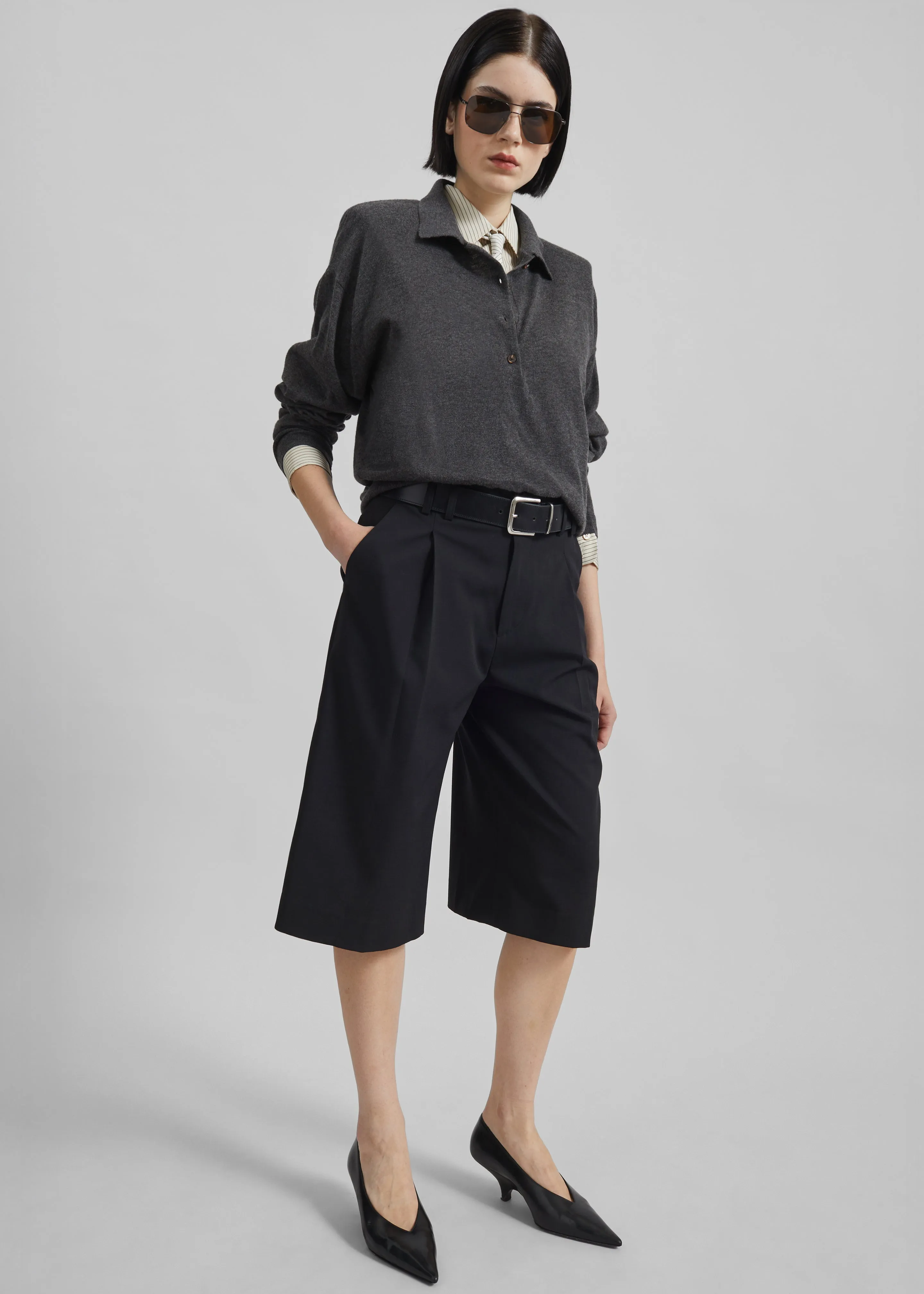 Croydon Padded Knit Polo - Grey sold by Frankie Shop product image thumbnail 5