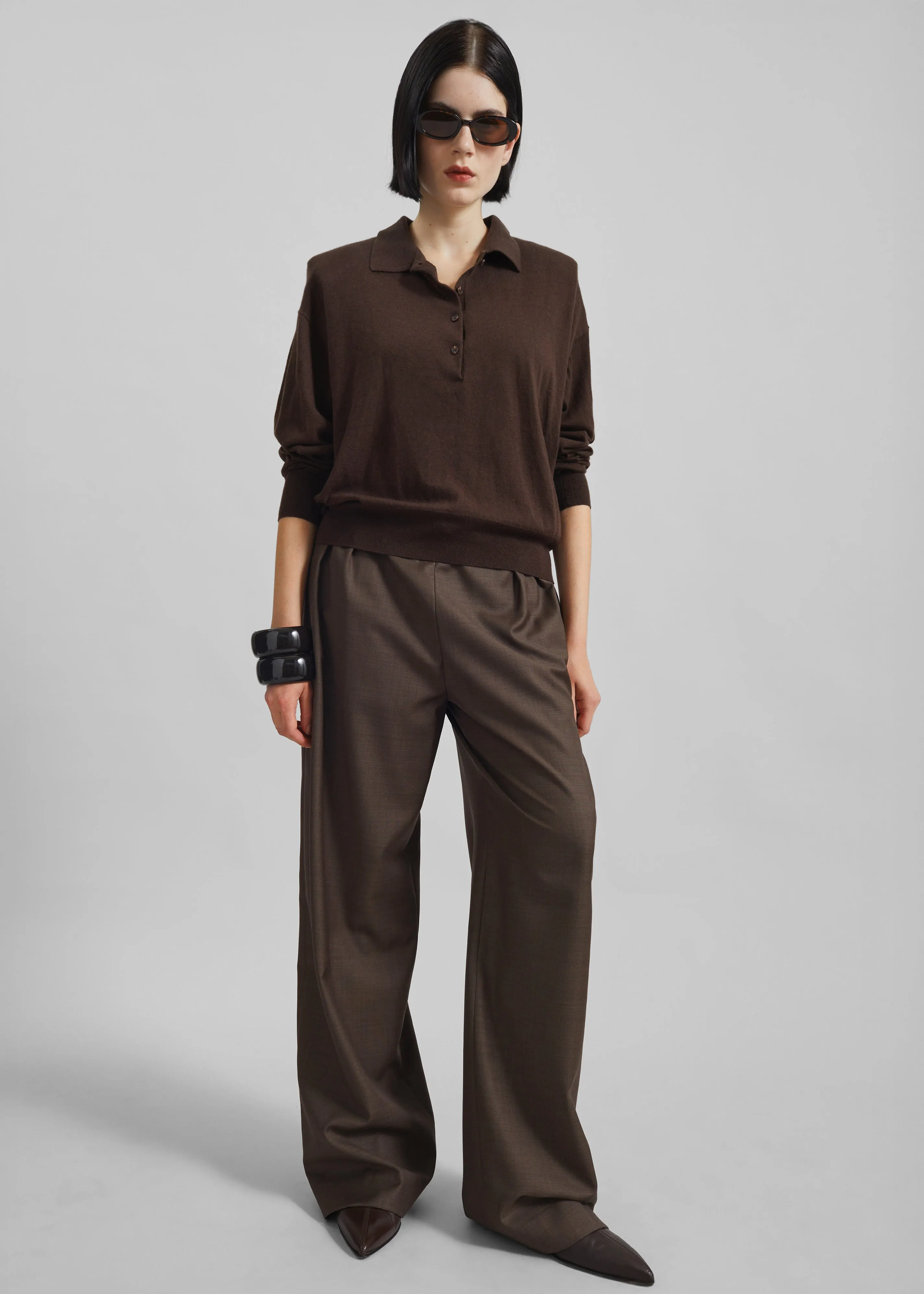 Croydon Padded Knit Polo - Brown sold by Frankie Shop product image thumbnail 5