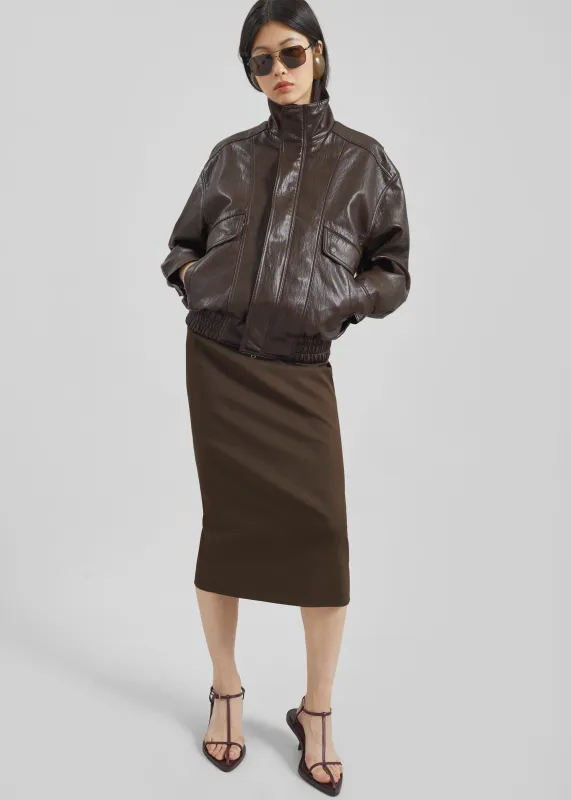 Alrose Midi Skirt - Mocha sold by Frankie Shop