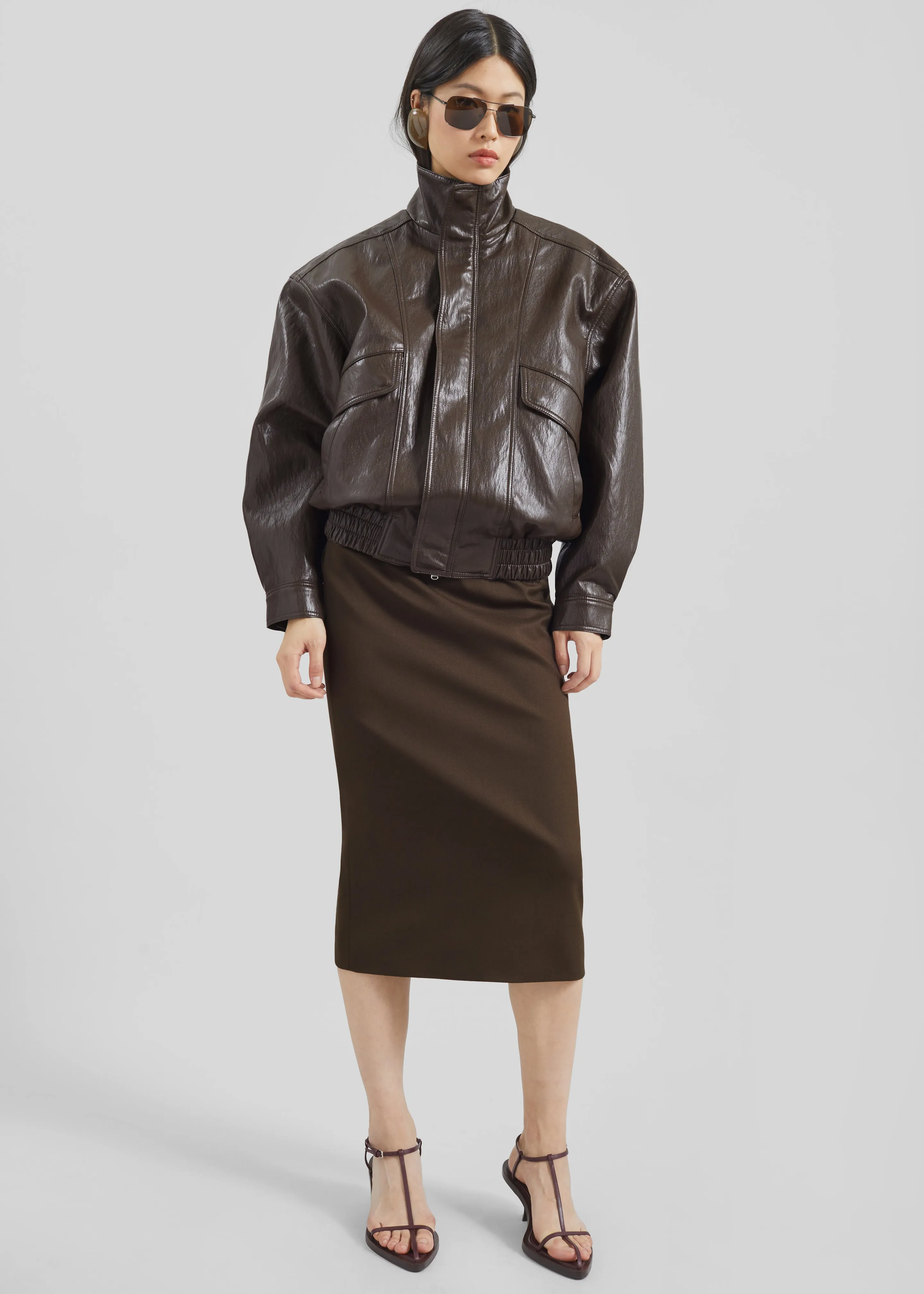 Alrose Midi Skirt - Mocha sold by Frankie Shop product image thumbnail 5