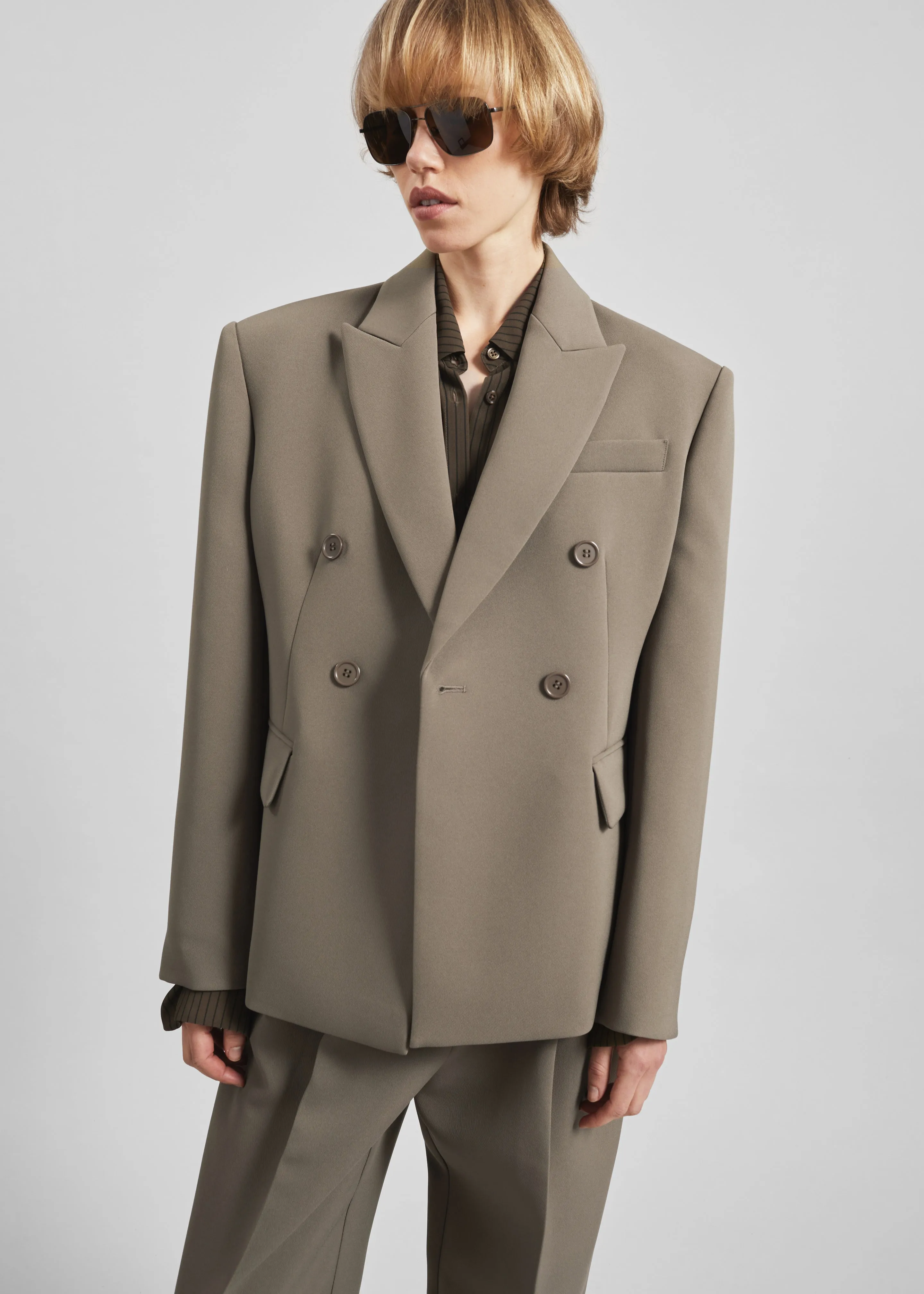 Doyer Cinched Blazer - Moss Green sold by Frankie Shop product image thumbnail 4