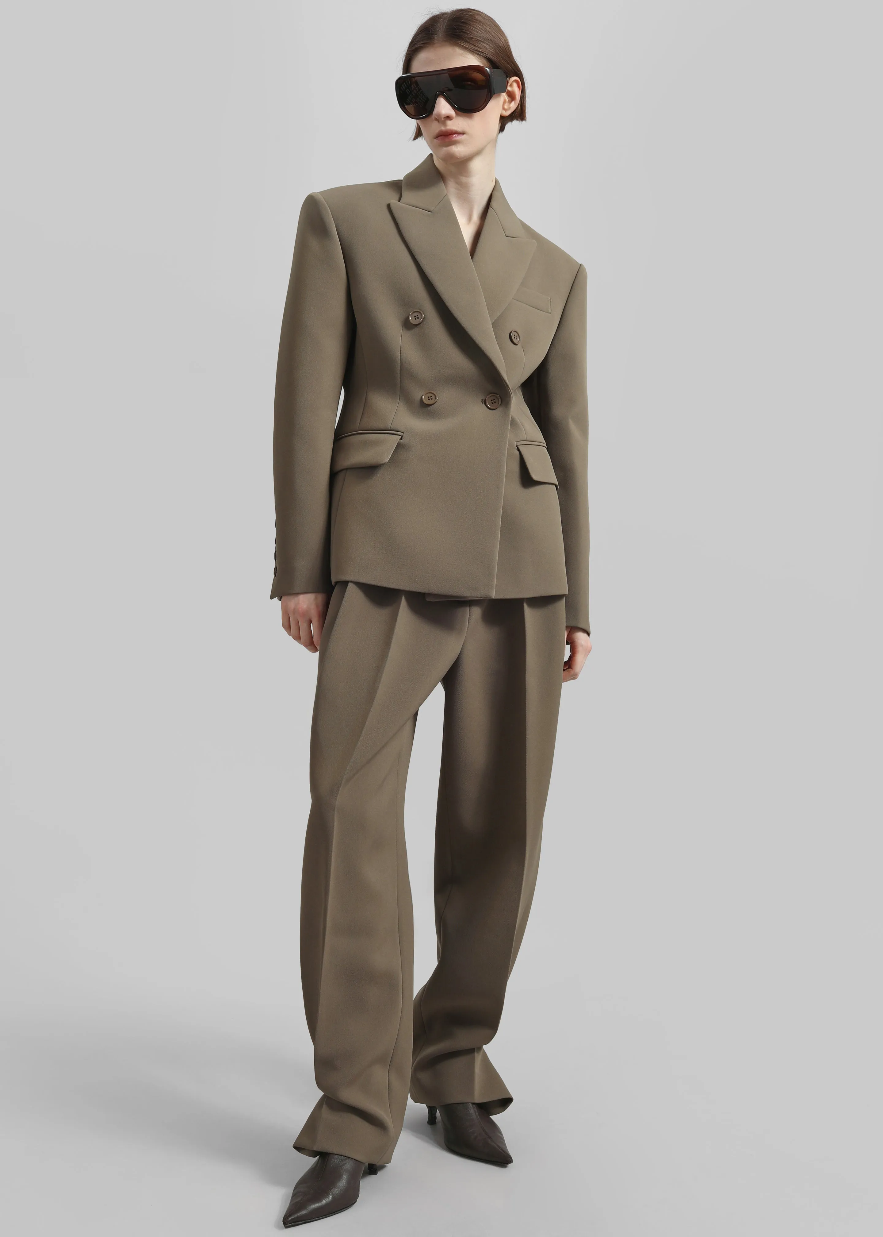 Doyer Cinched Blazer - Moss Green sold by Frankie Shop product image thumbnail 2