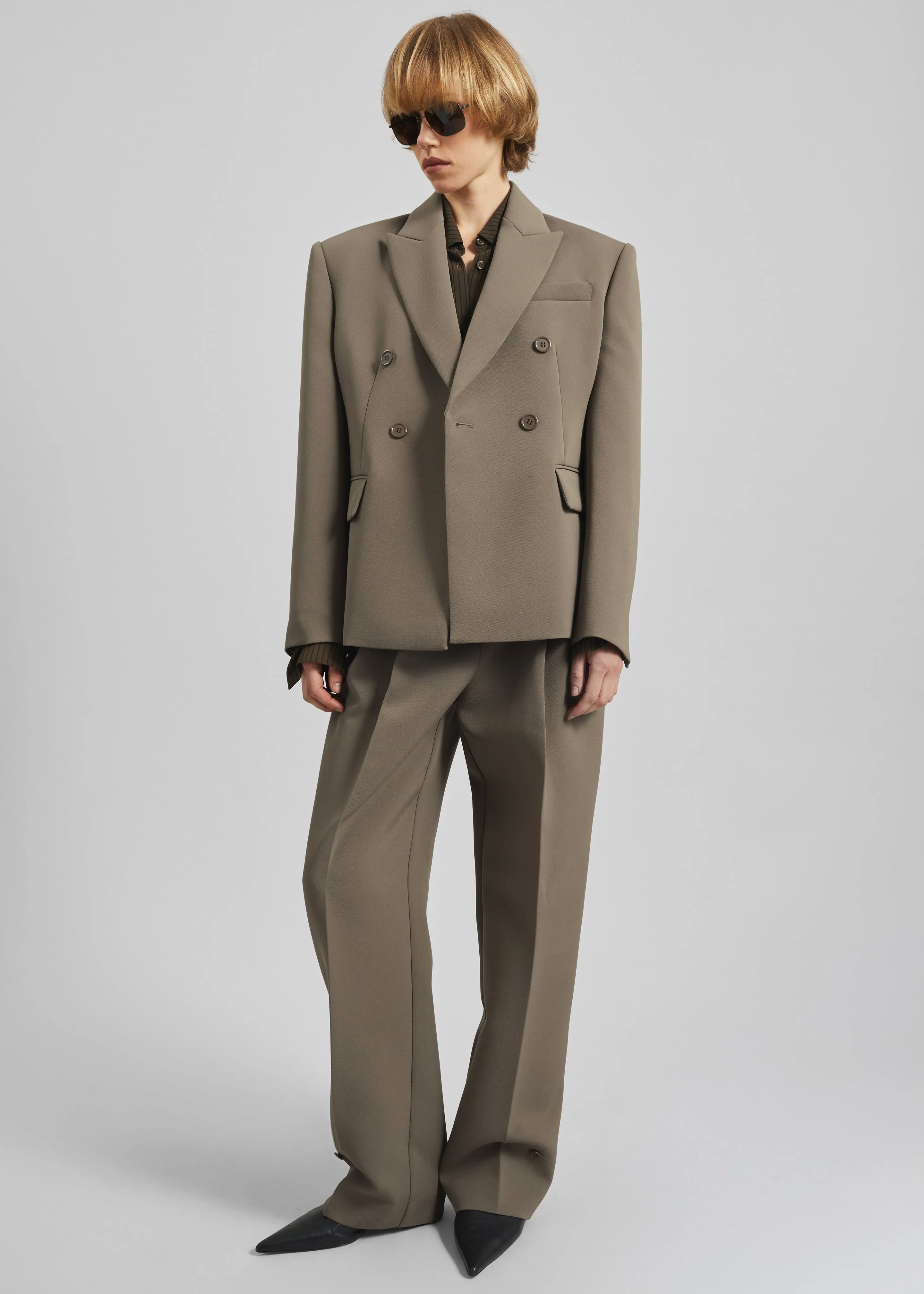 Doyer Cinched Blazer - Moss Green sold by Frankie Shop product image thumbnail 5