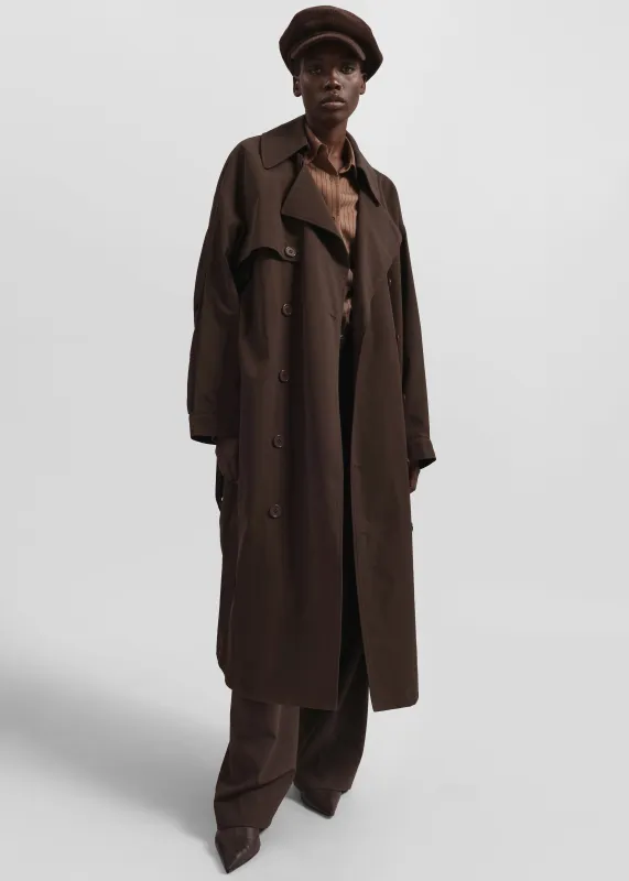 Mavis Oversized Trench - Brown sold by Frankie Shop