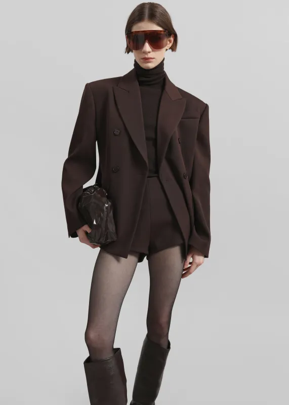 Doyer Cinched Blazer - Brown sold by Frankie Shop