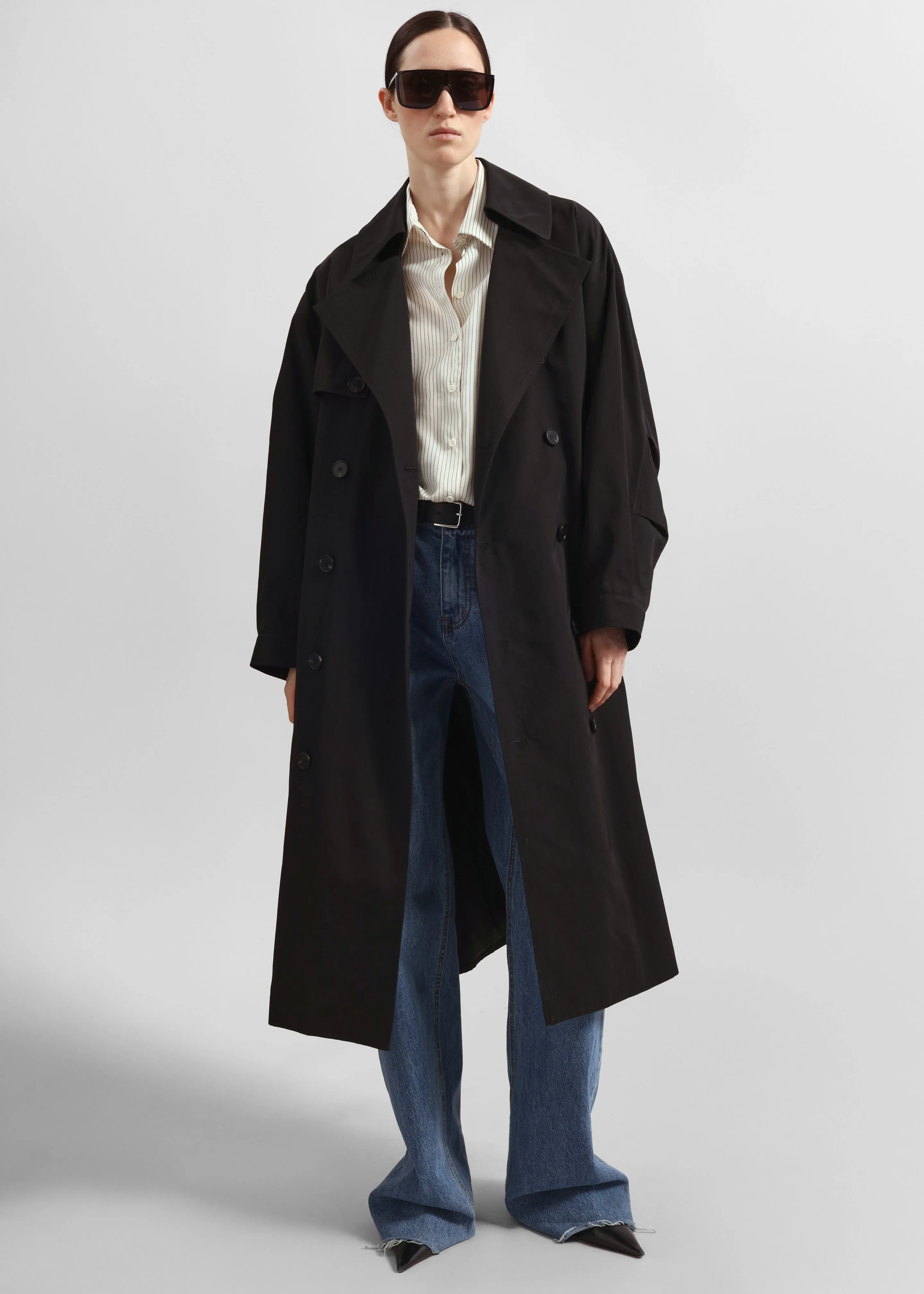 Mavis Oversized Trench - Black sold by Frankie Shop product image thumbnail 4