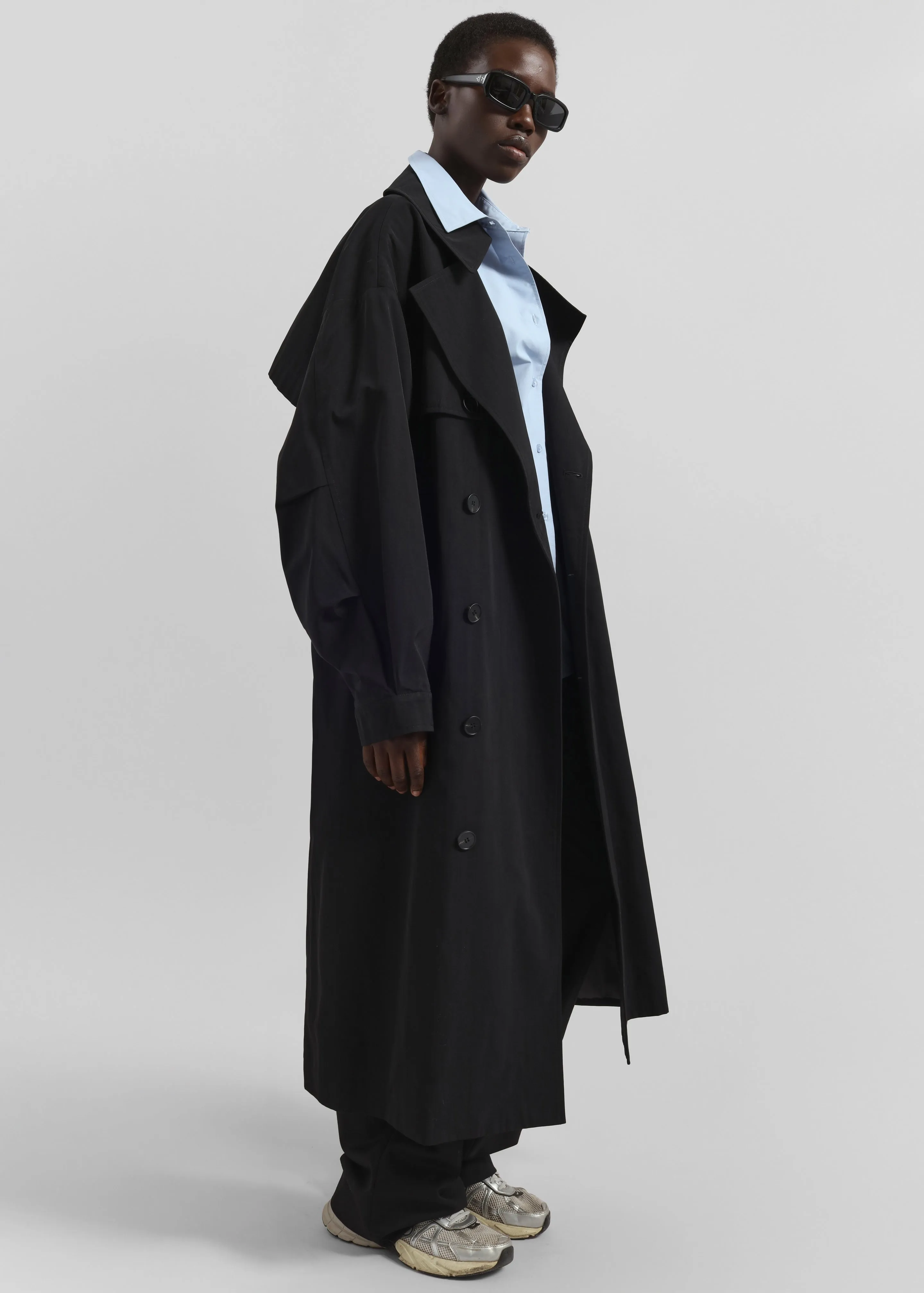 Mavis Oversized Trench - Black sold by Frankie Shop product image thumbnail 2