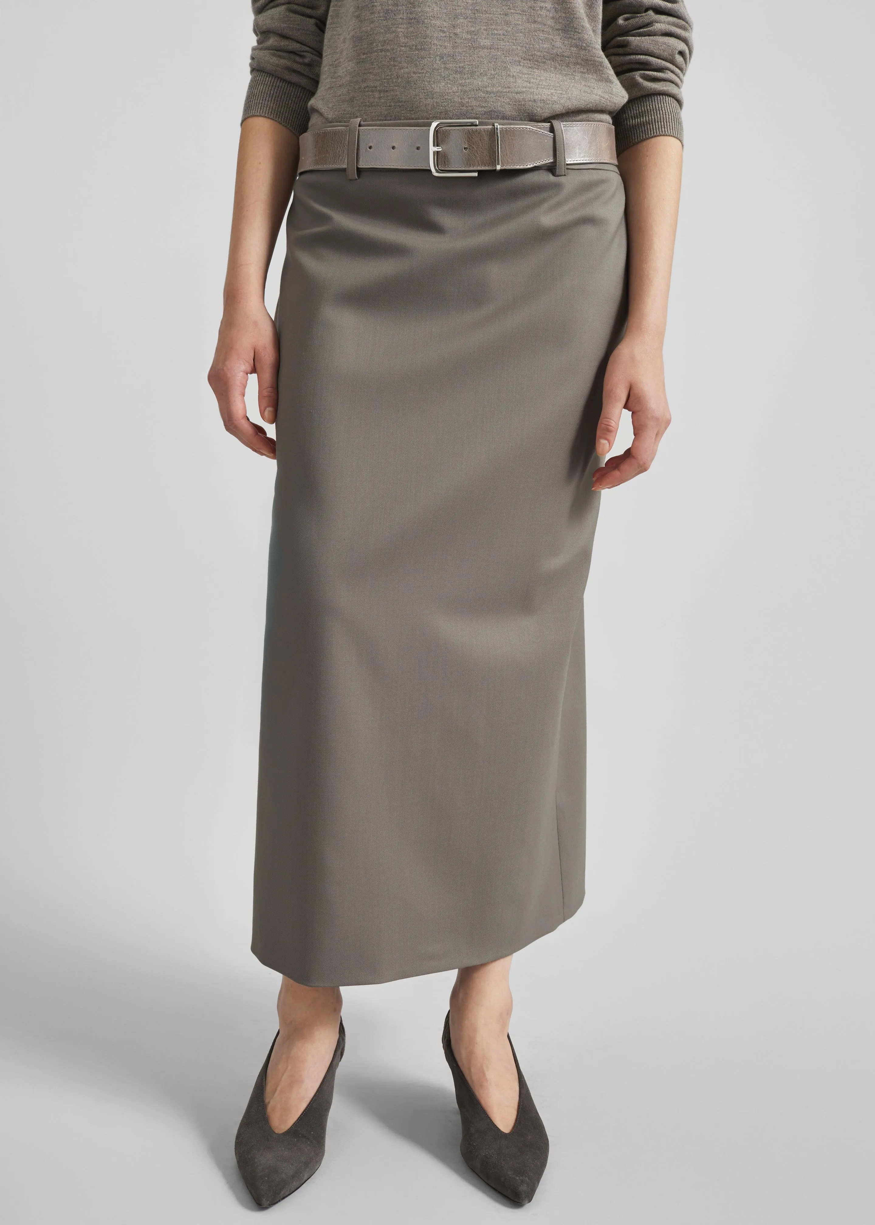 Alrose Midi Skirt - Taupe sold by Frankie Shop product image thumbnail 4