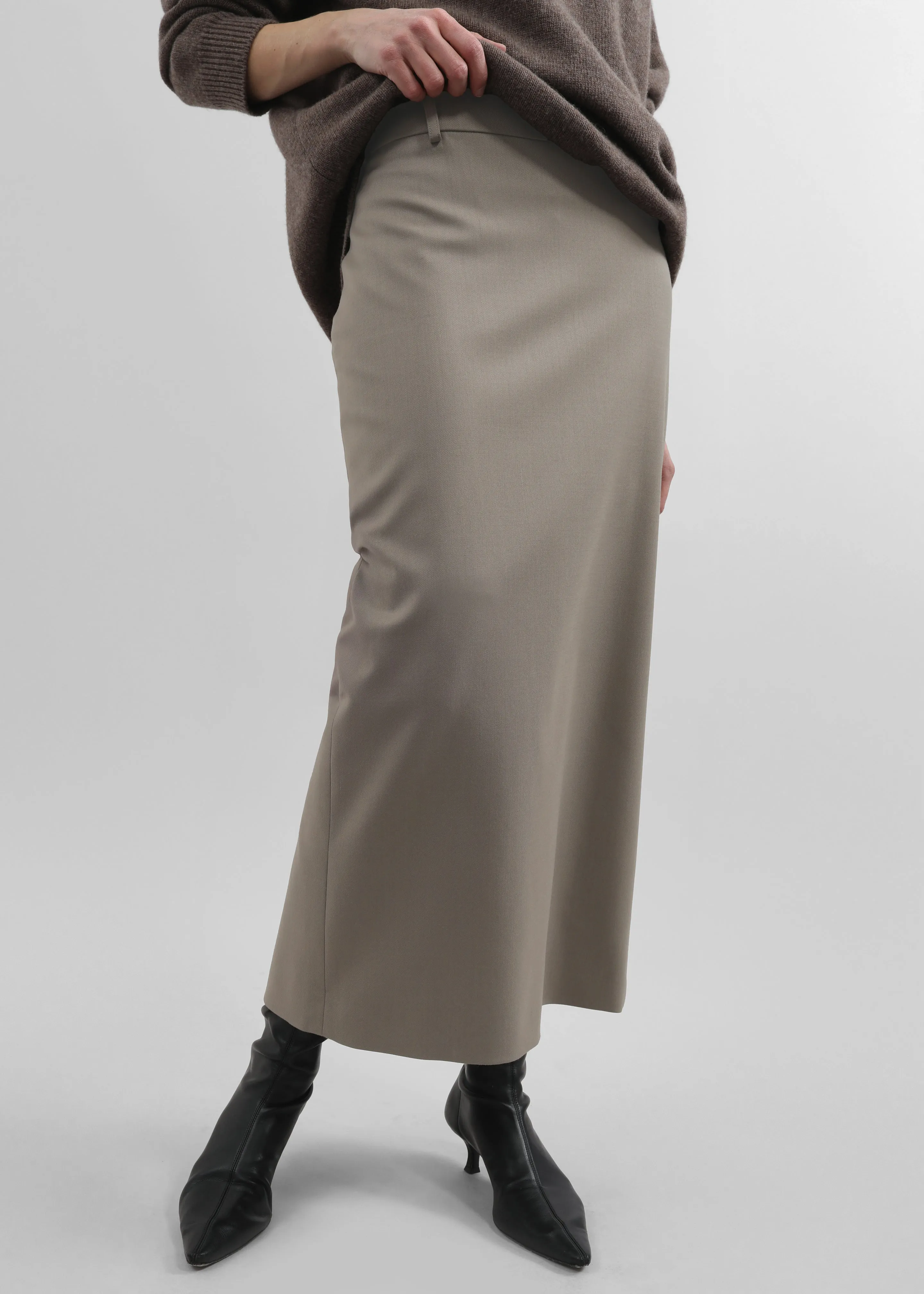 Alrose Midi Skirt - Taupe sold by Frankie Shop