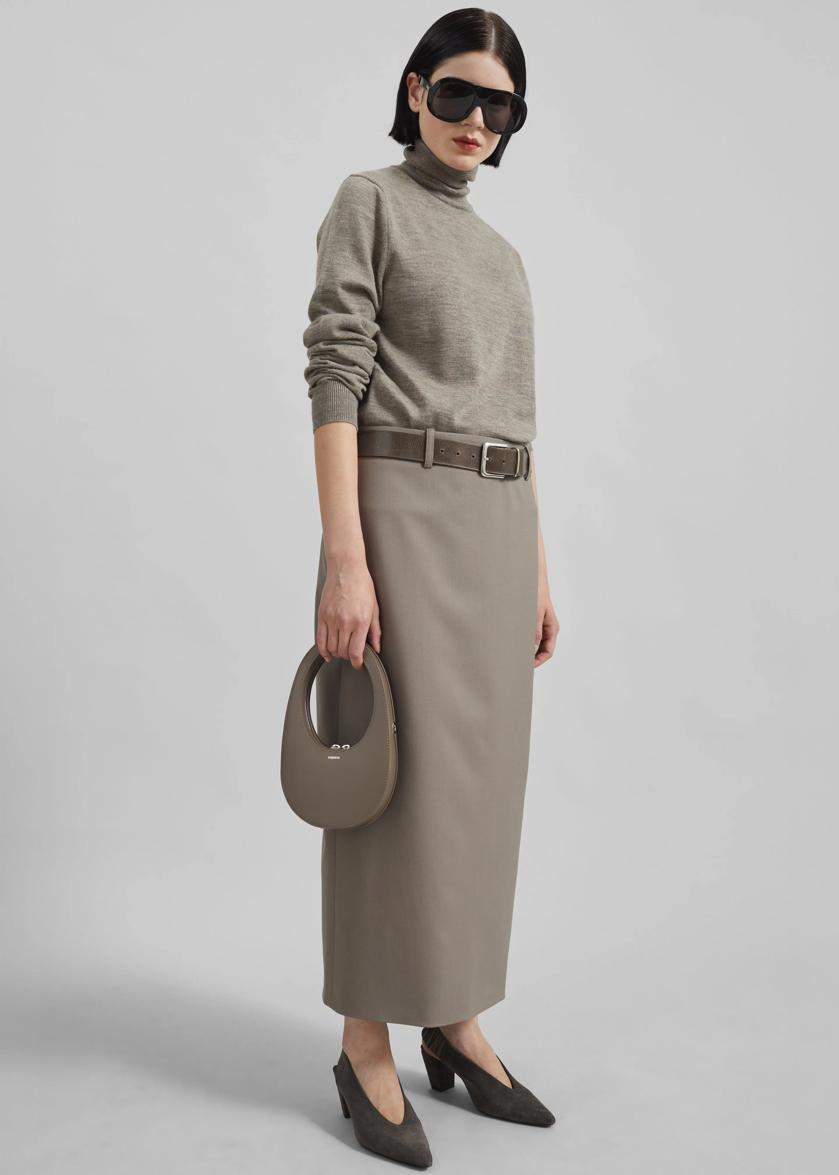 Alrose Midi Skirt - Taupe sold by Frankie Shop product image thumbnail 2