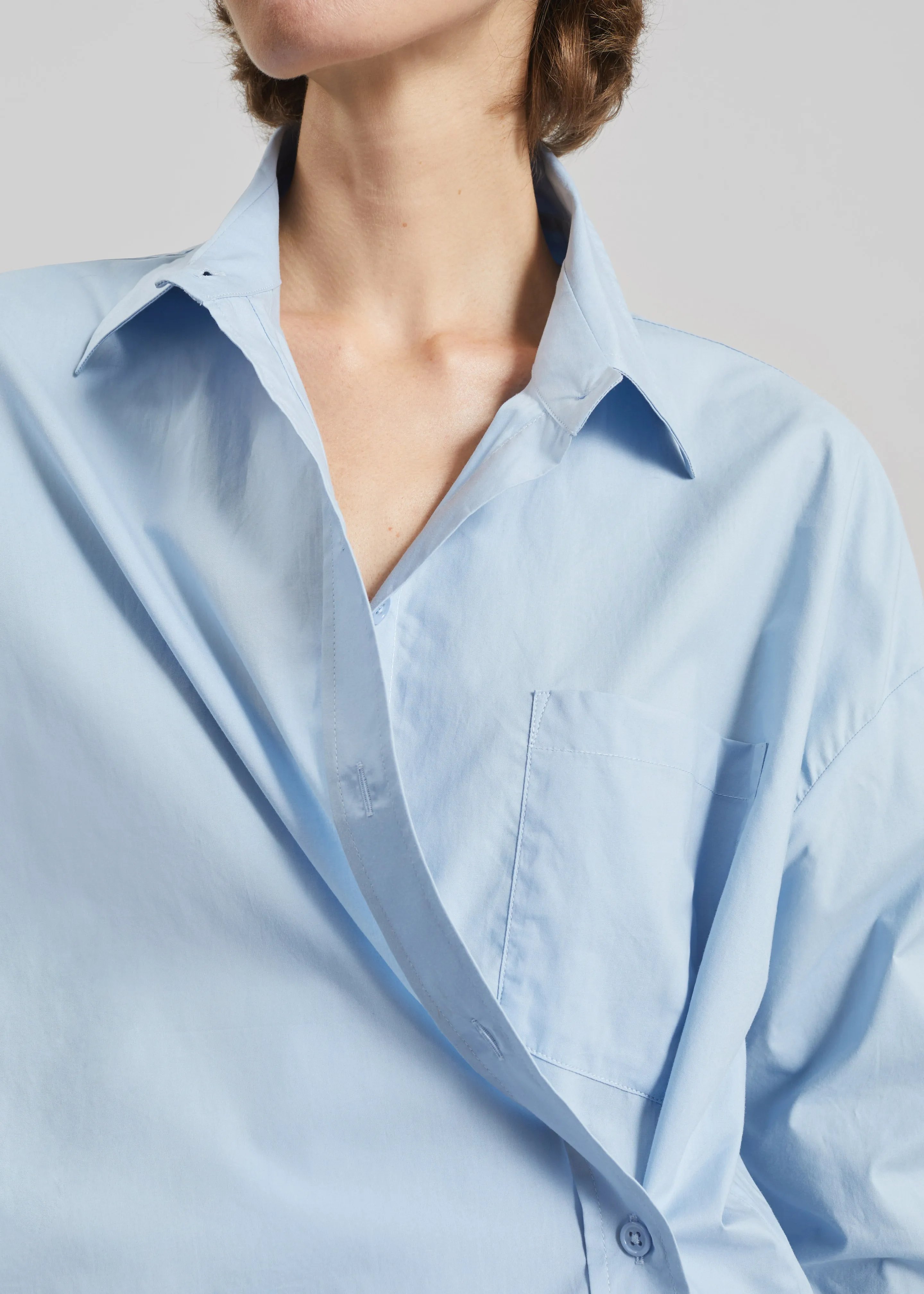 Ornella Side Button-Up Shirt - Light Blue sold by Frankie Shop product image thumbnail 2