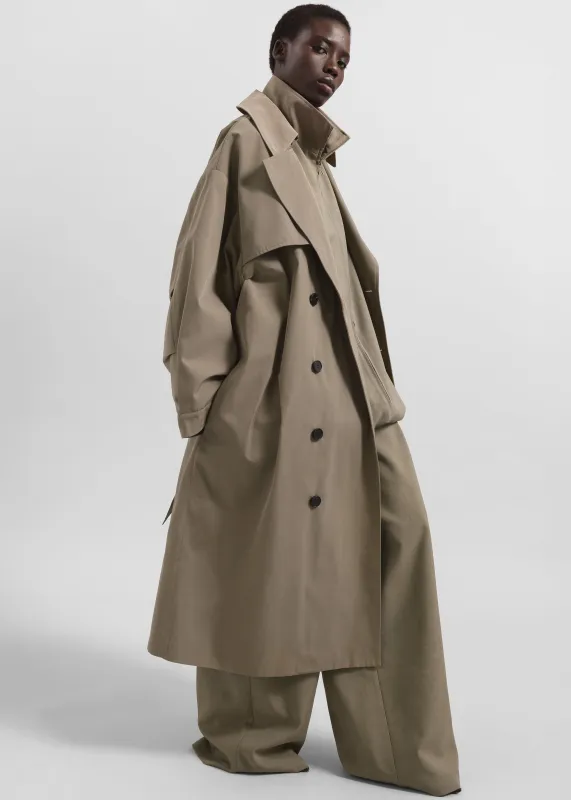 Mavis Oversized Trench - Taupe sold by Frankie Shop