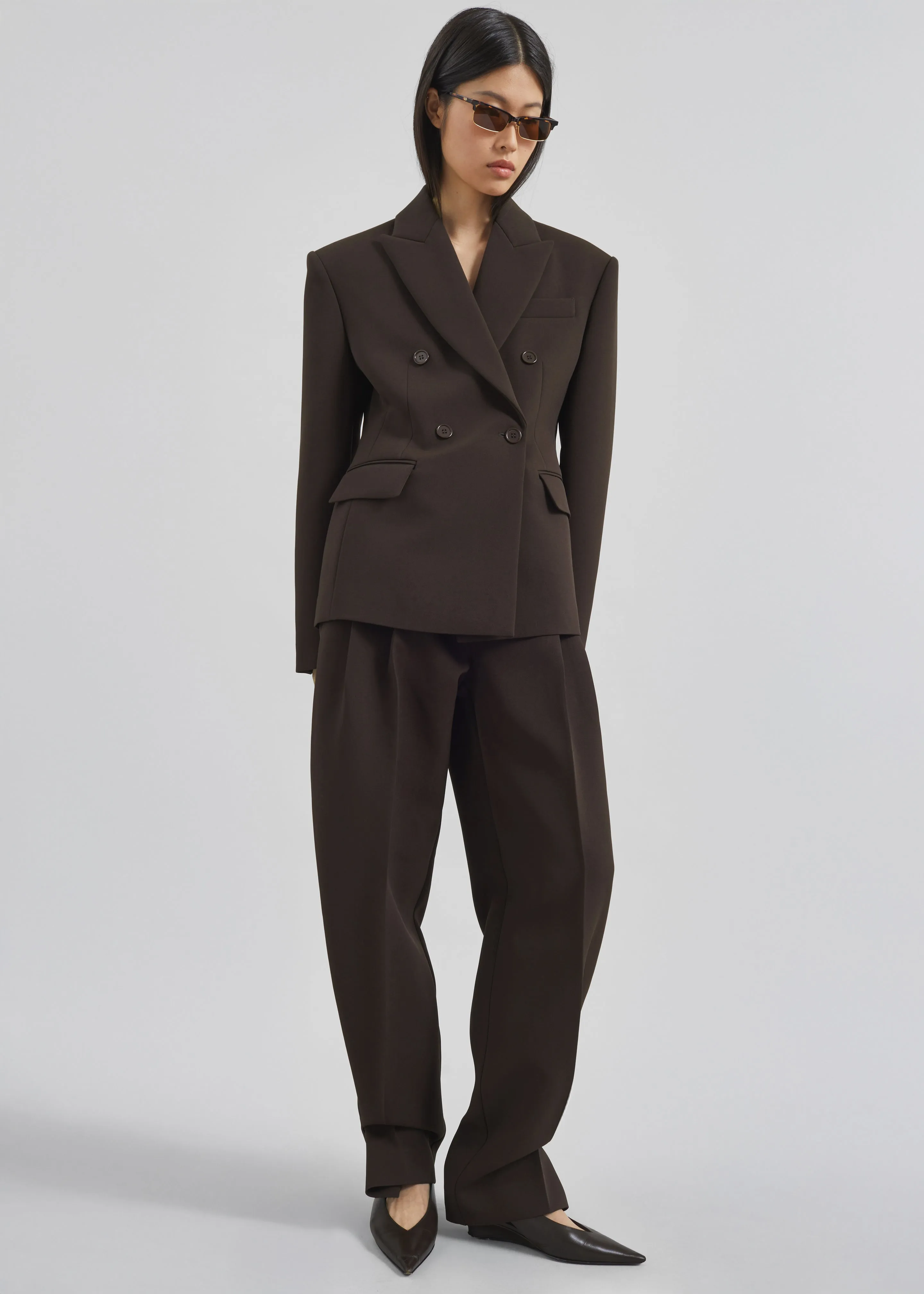 Doyer Pleated Trousers - Brown sold by Frankie Shop product image thumbnail 4
