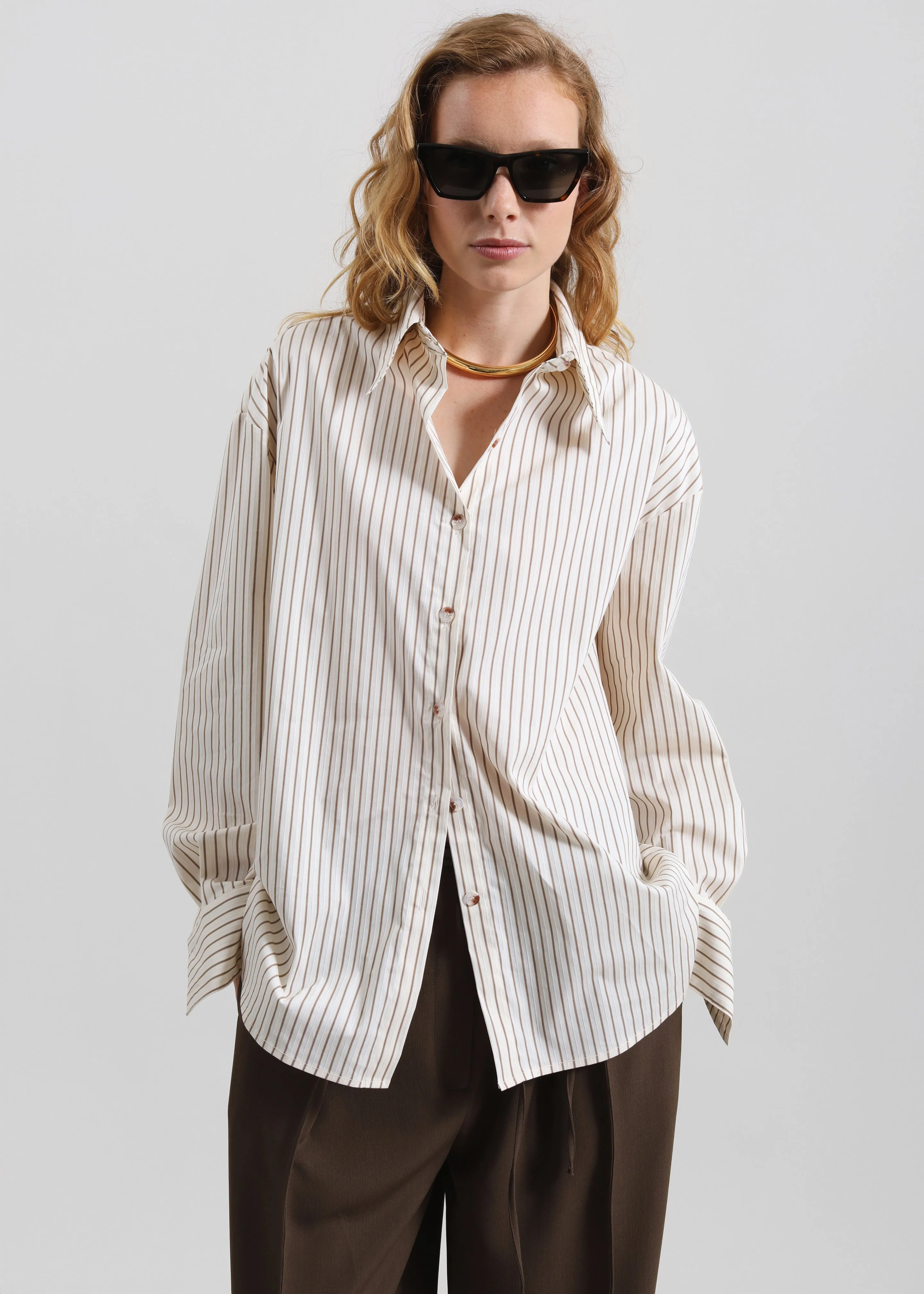 Ravell Pleated Trousers - Brown sold by Frankie Shop product image thumbnail 5