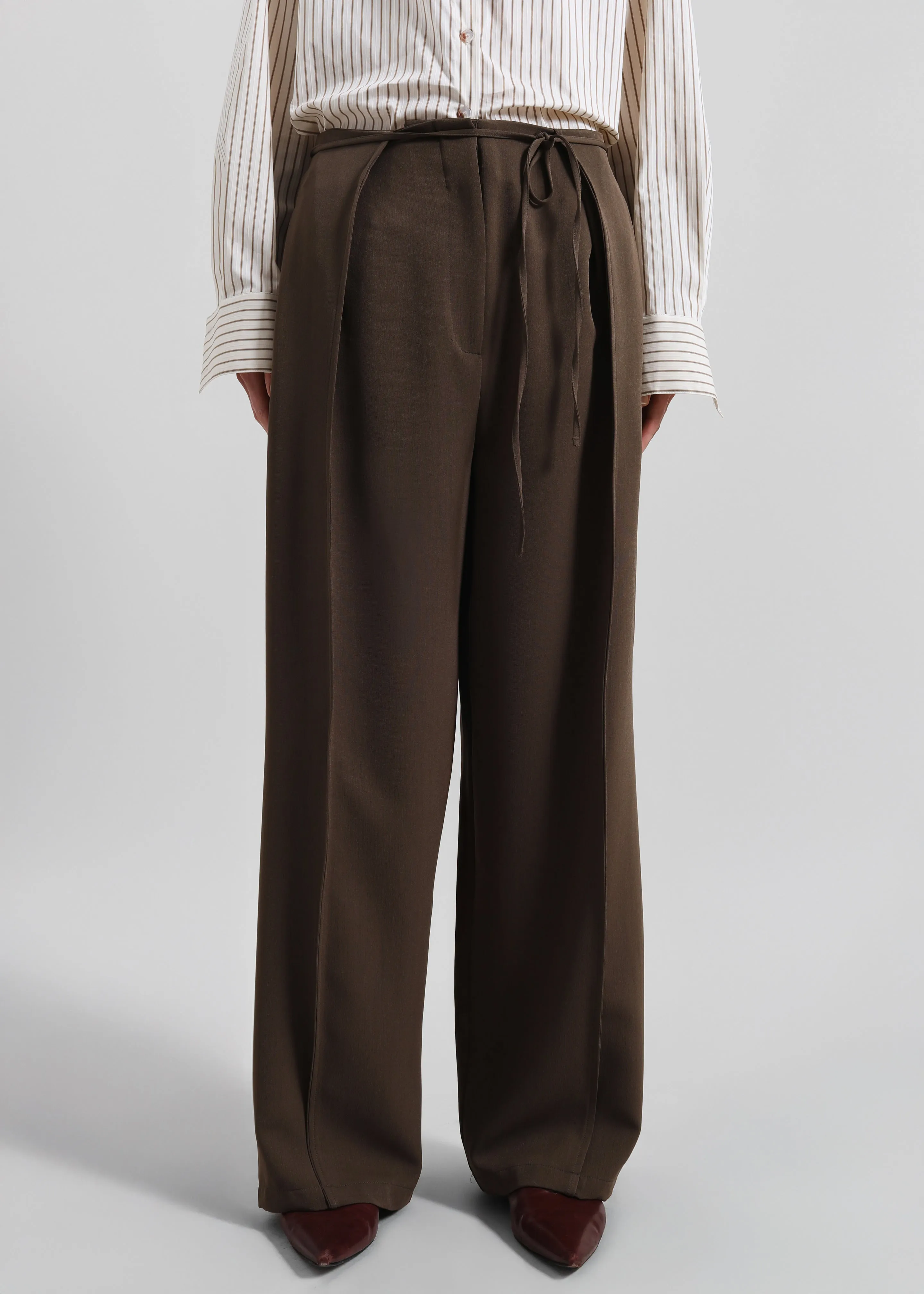 Ravell Pleated Trousers - Brown sold by Frankie Shop product image thumbnail 4