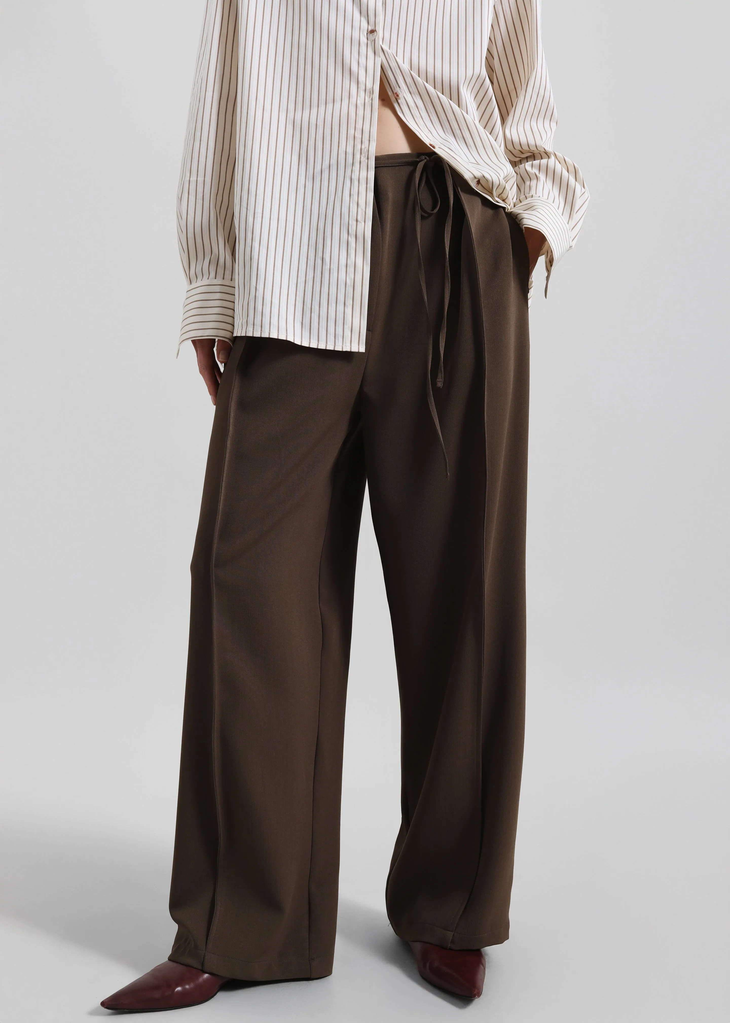 Ravell Pleated Trousers - Brown sold by Frankie Shop product image thumbnail 2