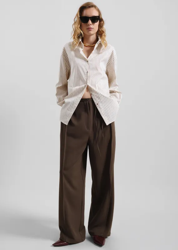 Ravell Pleated Trousers - Brown sold by Frankie Shop