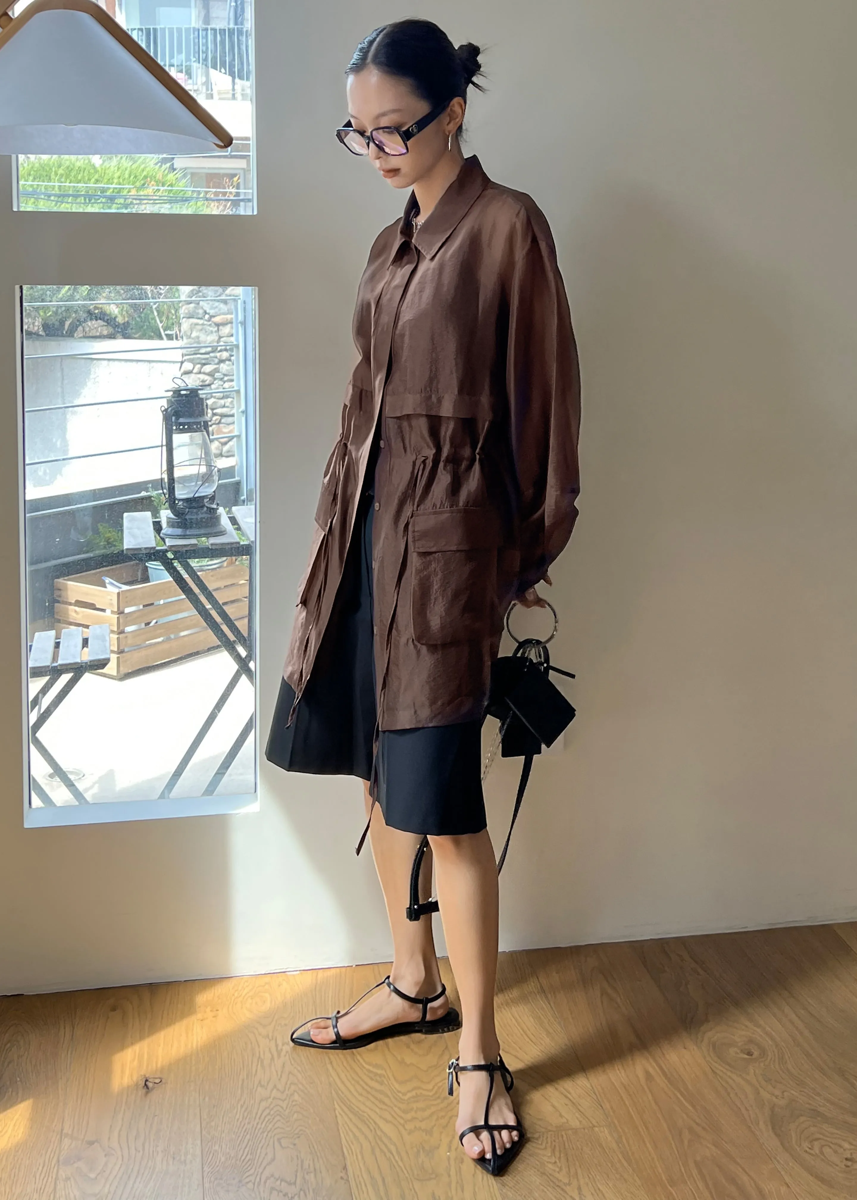 Montaro Sheer Light Jacket - Brown sold by Frankie Shop product image thumbnail 4