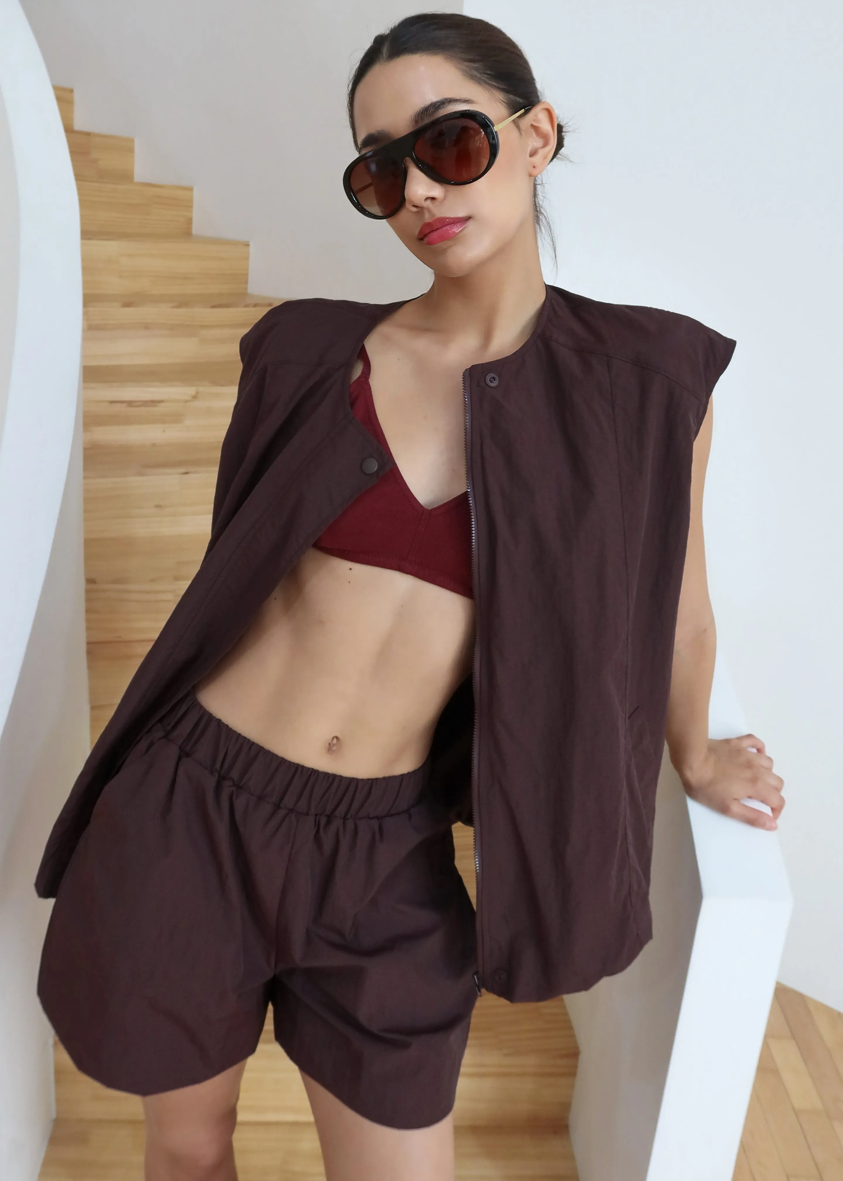 Faenza Vest - Burgundy sold by Frankie Shop product image thumbnail 3