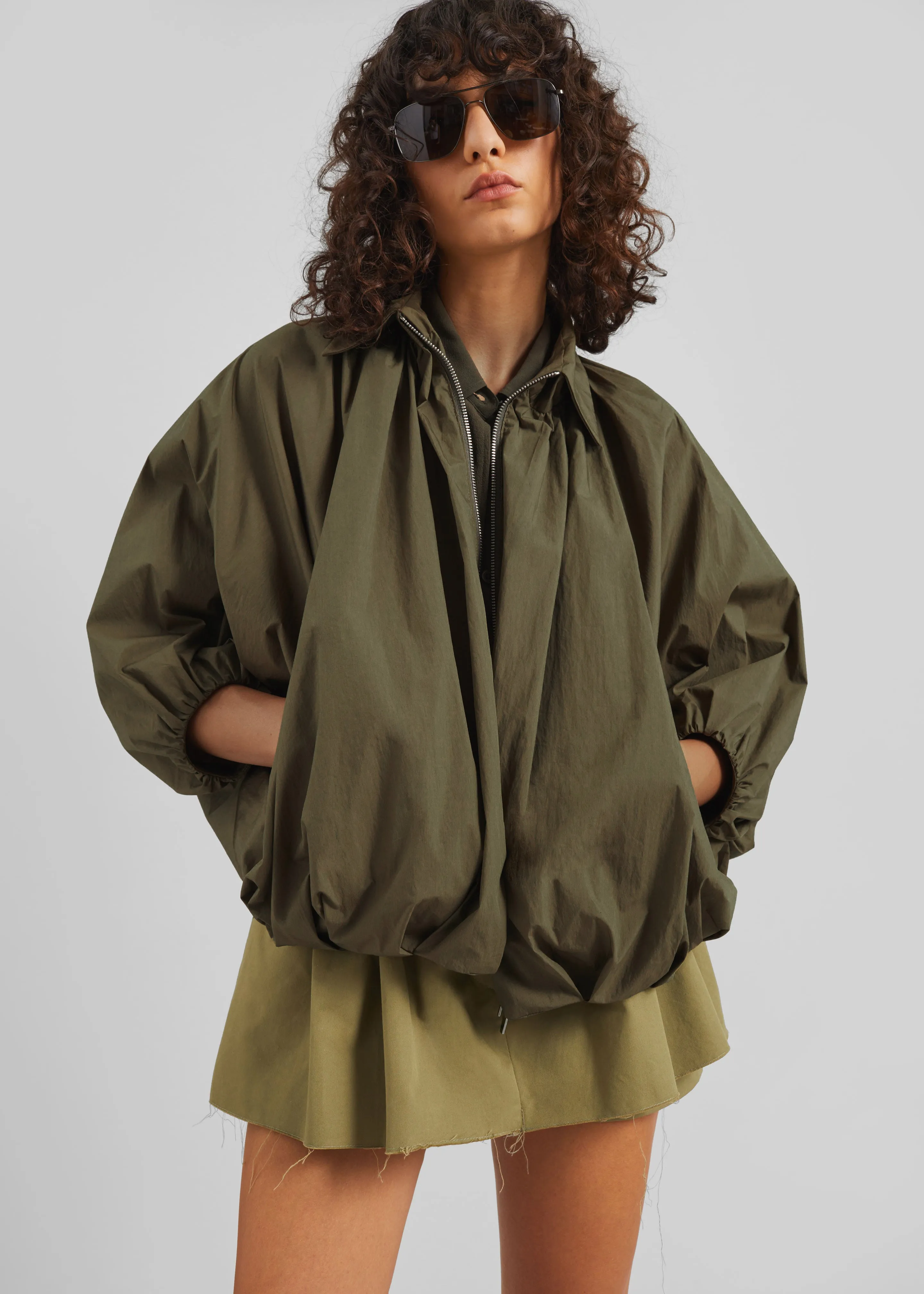 Murray Batwing Sleeve Balloon Jacket - Olive Brown sold by Frankie Shop product image thumbnail 5