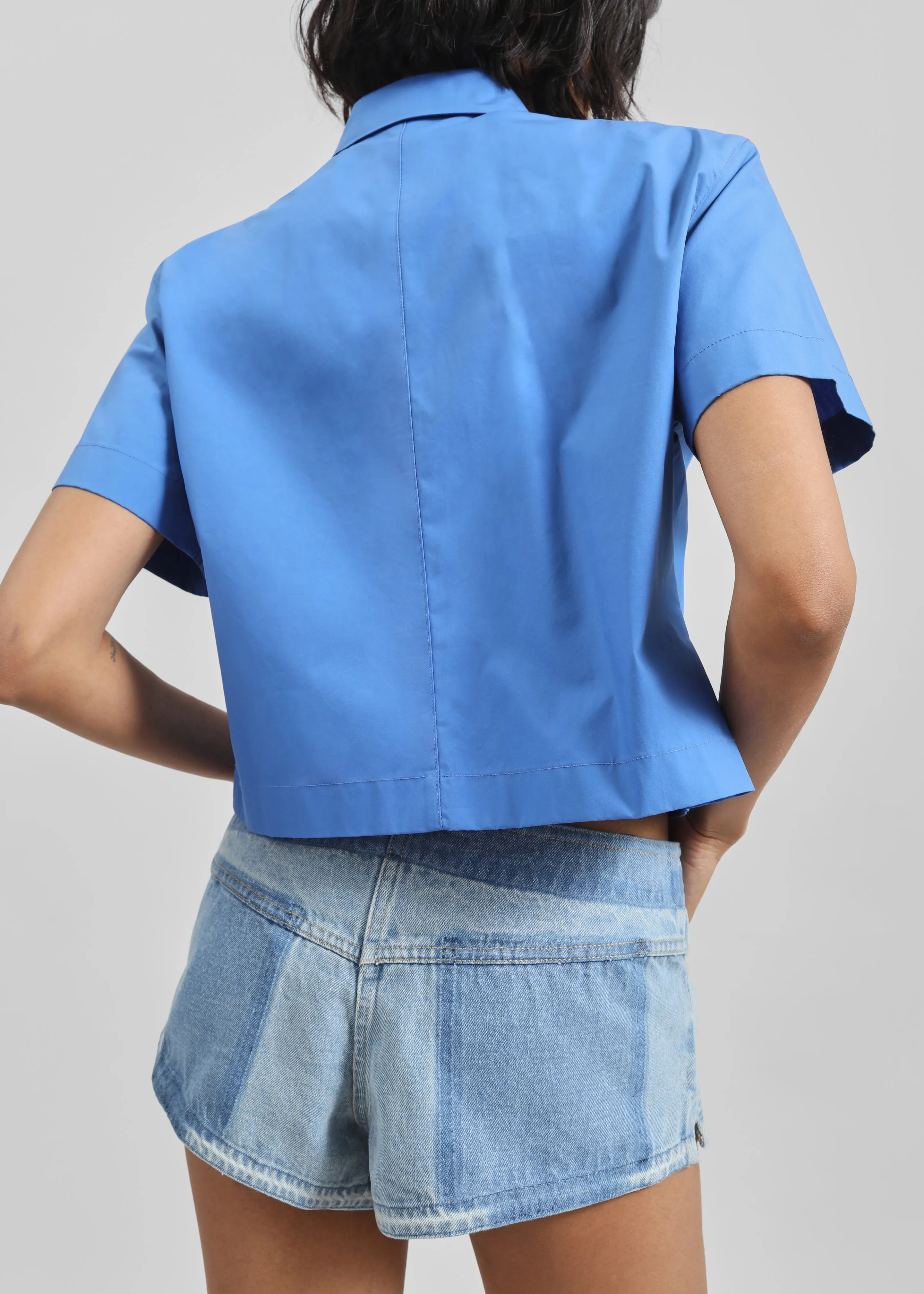 Christopher Esber Reconstruct Denim Micro Shorts - Indigo sold by Frankie Shop product image thumbnail 2