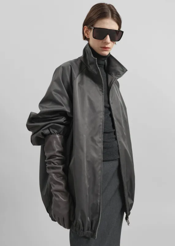 Baxter Lustrous Track Jacket - Grey sold by Frankie Shop