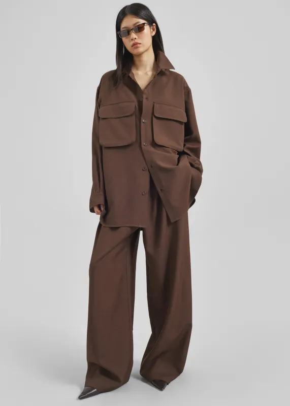 Culver Cargo Shirt - Dark Brown sold by Frankie Shop