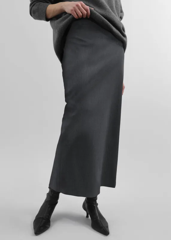 Alrose Midi Skirt - Dark Grey Melange sold by Frankie Shop