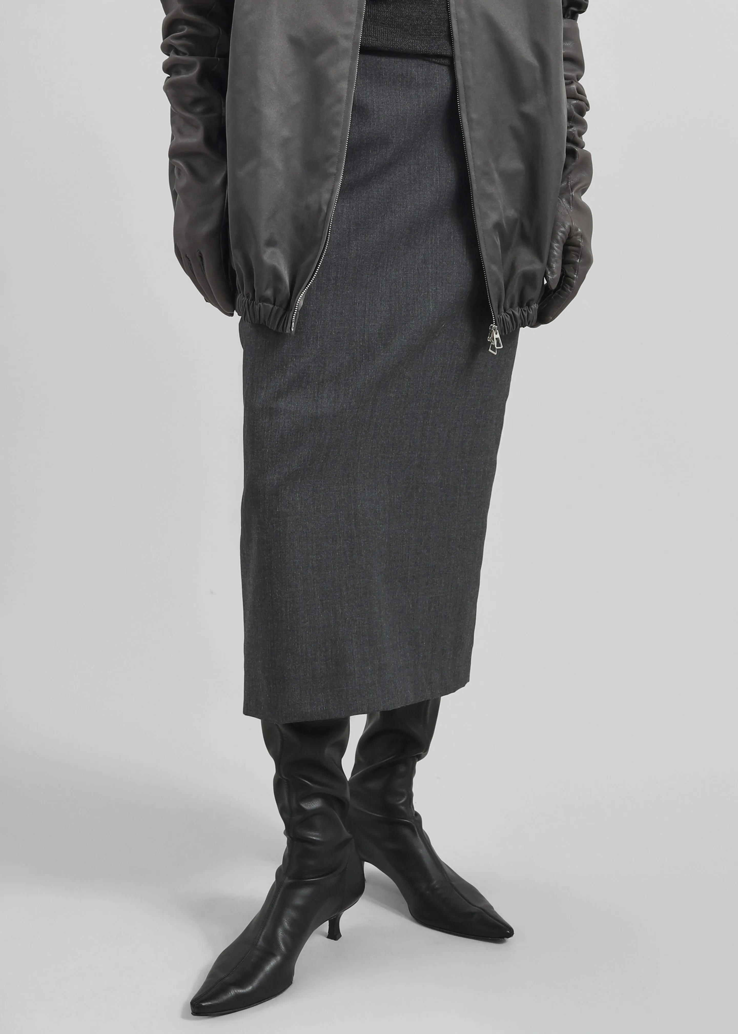 Alrose Midi Skirt - Dark Grey Melange sold by Frankie Shop product image thumbnail 2