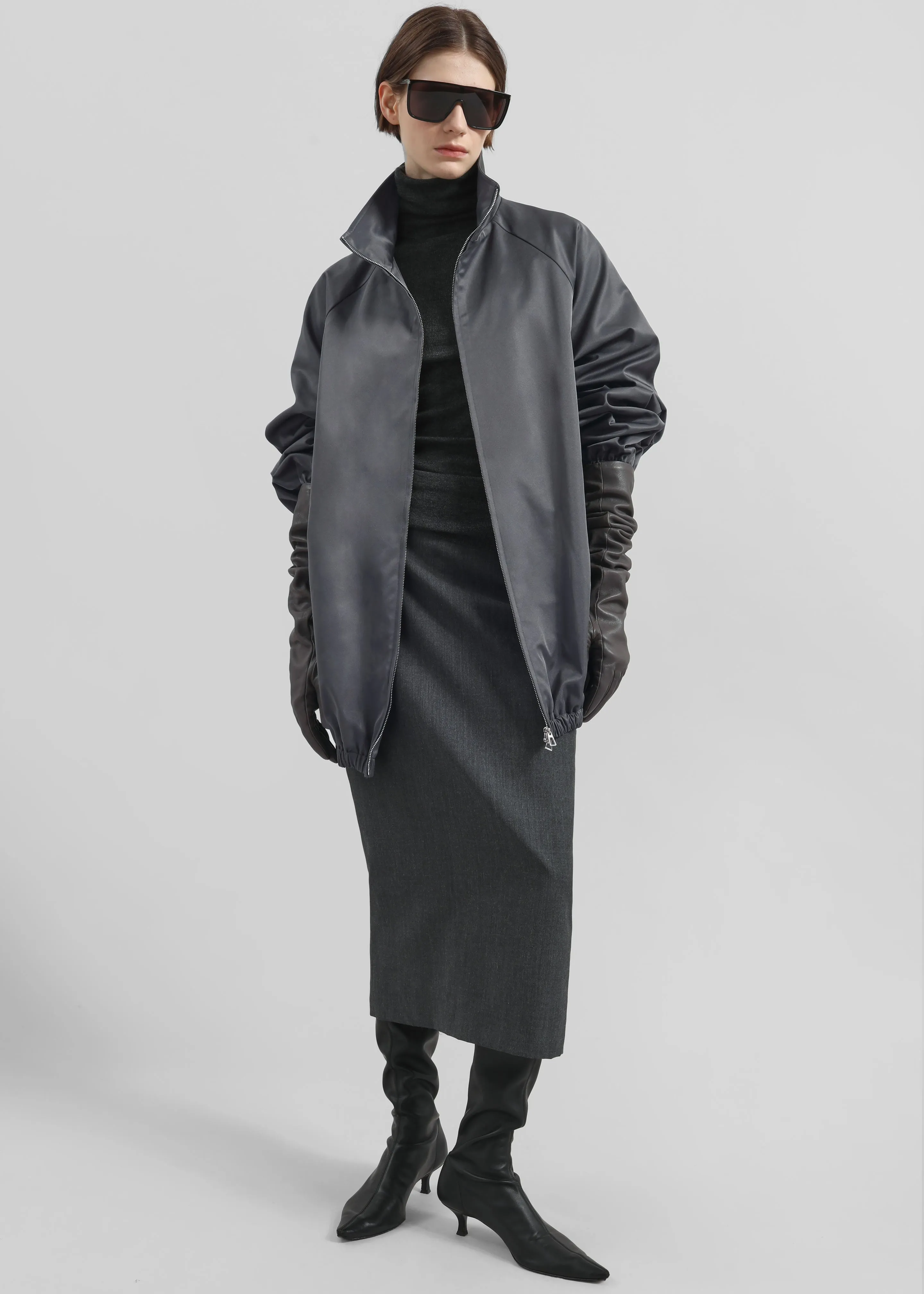 Alrose Midi Skirt - Dark Grey Melange sold by Frankie Shop product image thumbnail 3