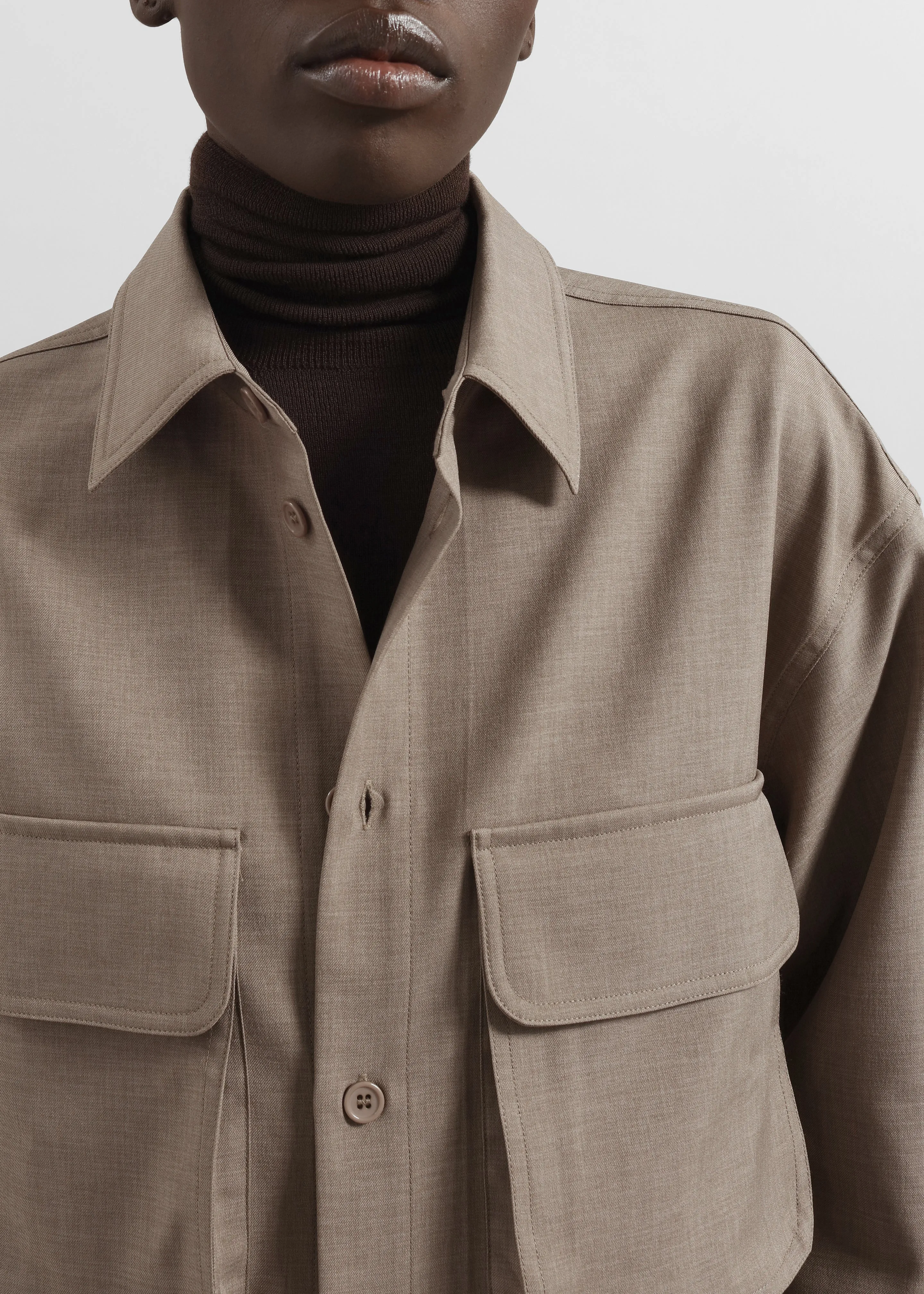 Culver Cargo Shirt - Taupe sold by Frankie Shop product image thumbnail 3
