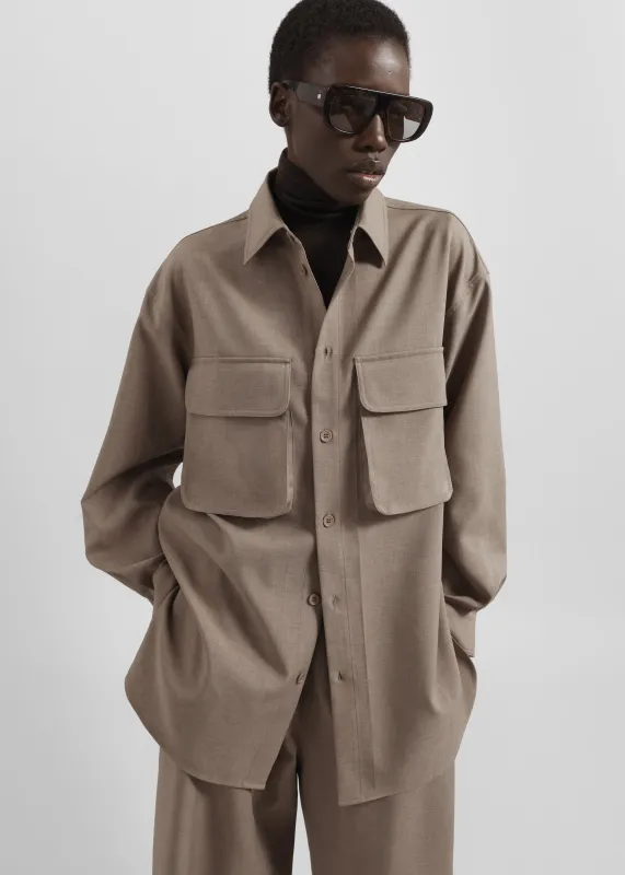 Culver Cargo Shirt - Taupe sold by Frankie Shop