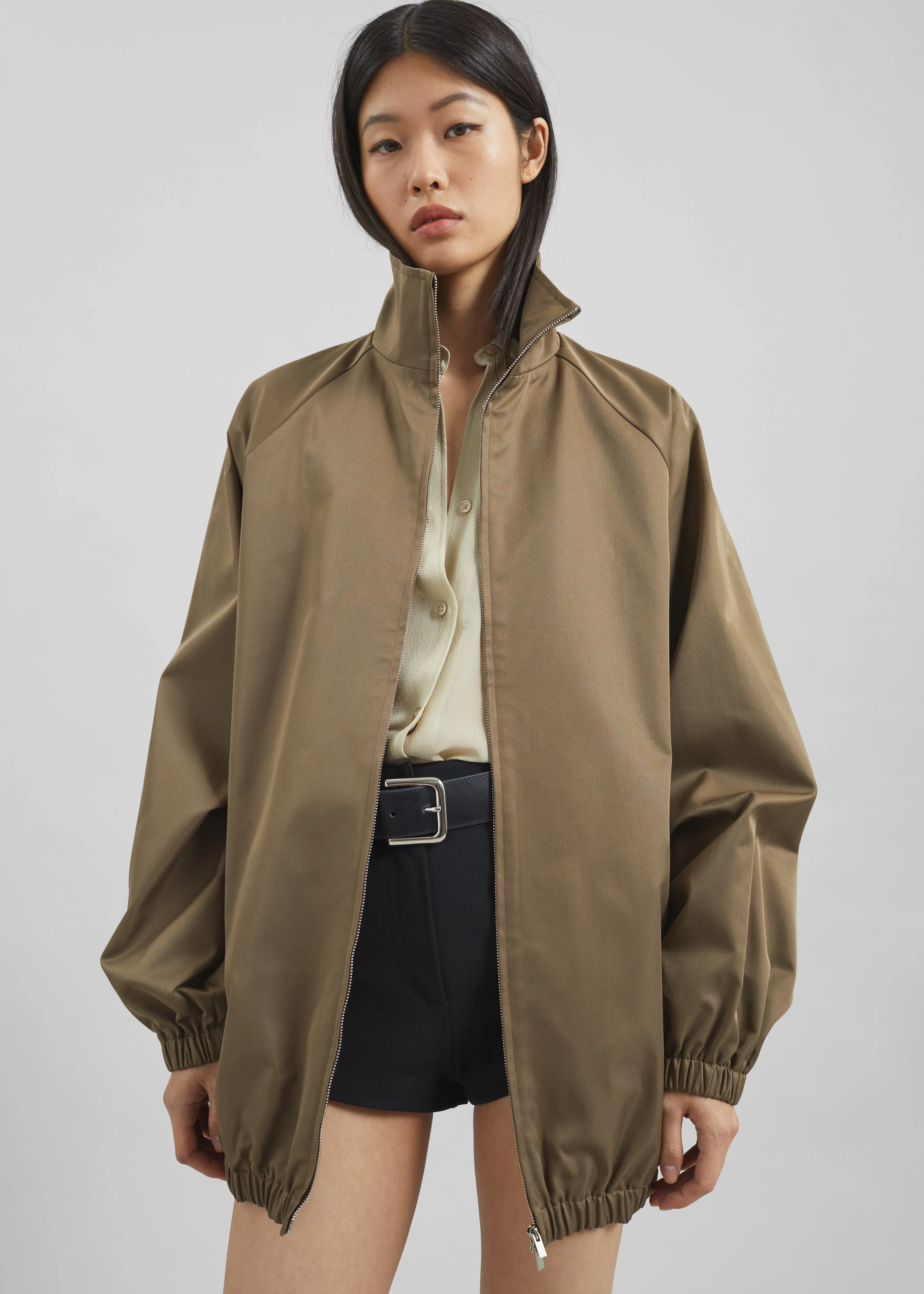 Baxter Lustrous Track Jacket - Moss Green sold by Frankie Shop product image thumbnail 5