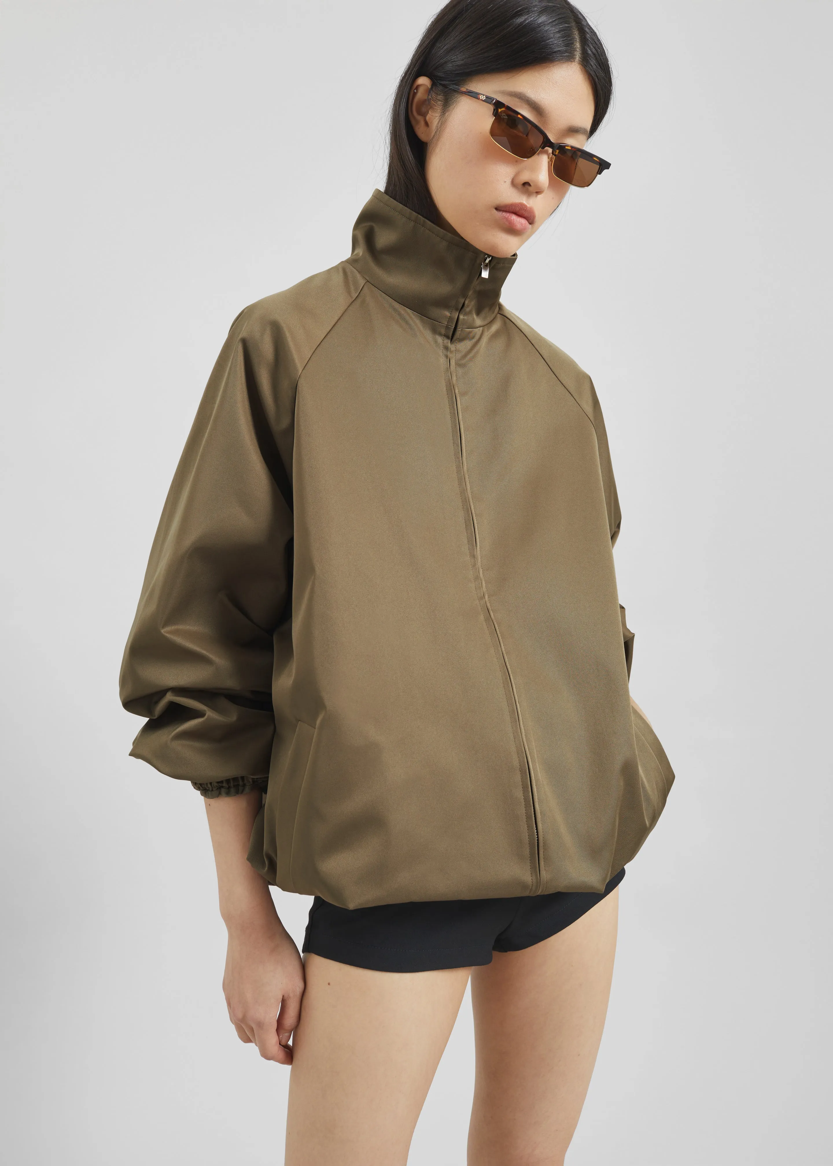 Baxter Lustrous Track Jacket - Moss Green sold by Frankie Shop