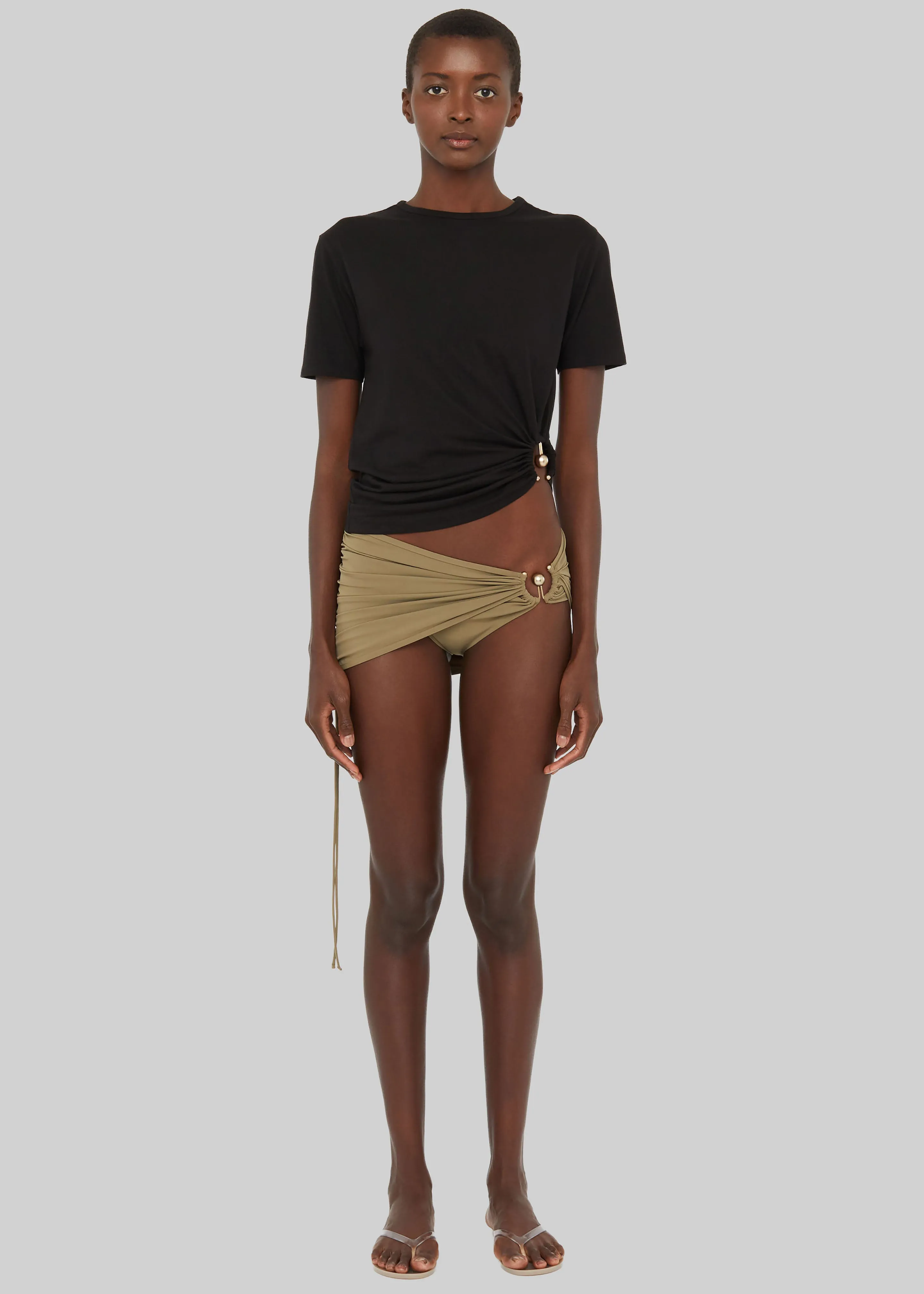Christopher Esber Ruched Orbit Skirt Briefs - Eucalypt sold by Frankie Shop product image thumbnail 4