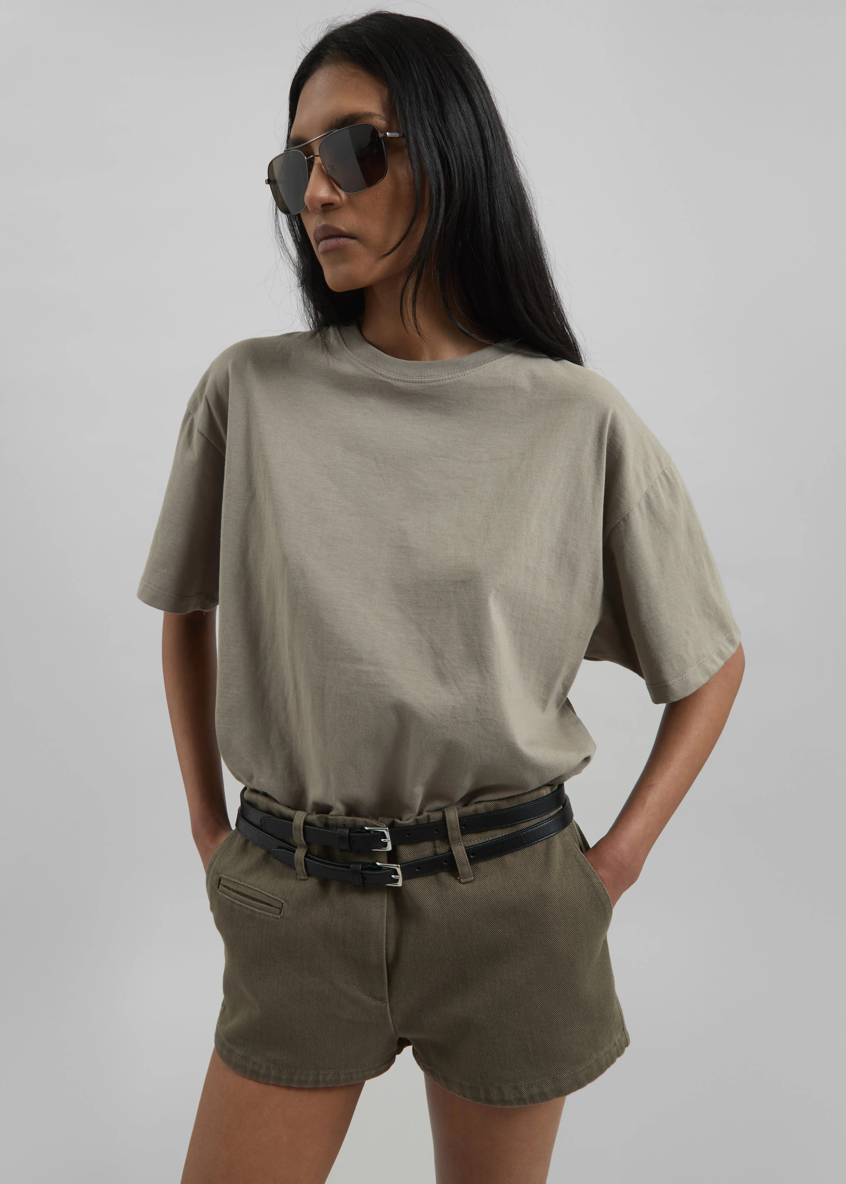 Thane Classic Cotton Tee - Taupe sold by Frankie Shop product image thumbnail 4