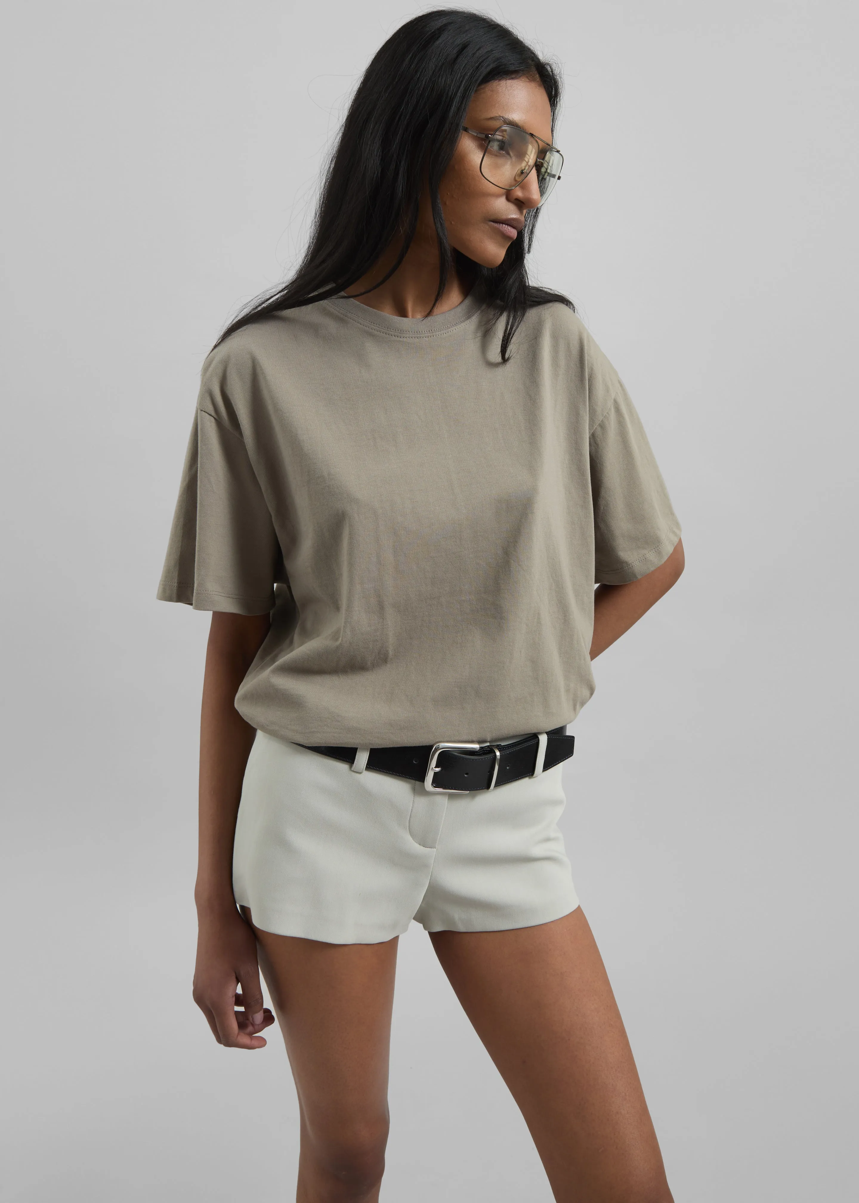 Thane Classic Cotton Tee - Taupe sold by Frankie Shop product image thumbnail 5