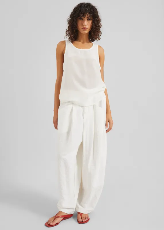 Senart Barrel Leg Pants - Ivory sold by Frankie Shop
