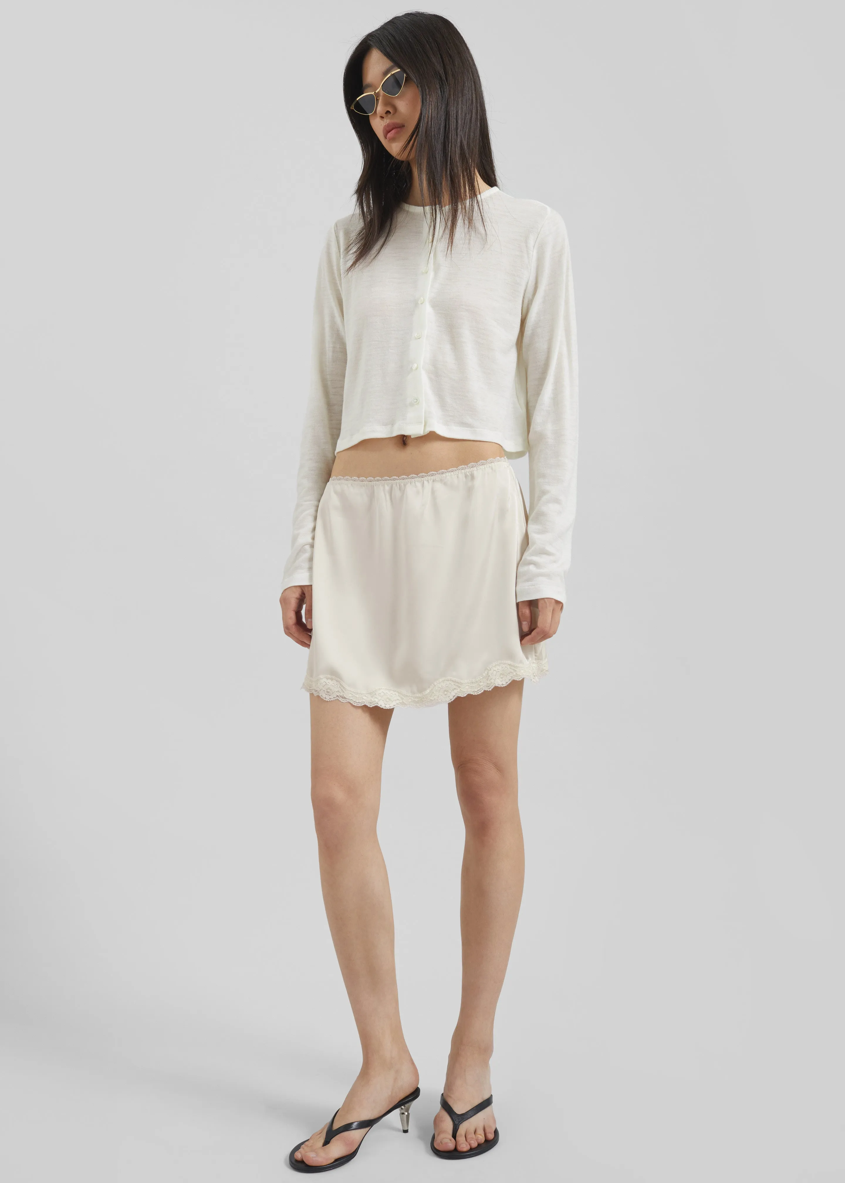 Tanvi Lace Mini Skirt - Ivory sold by Frankie Shop product image thumbnail 4