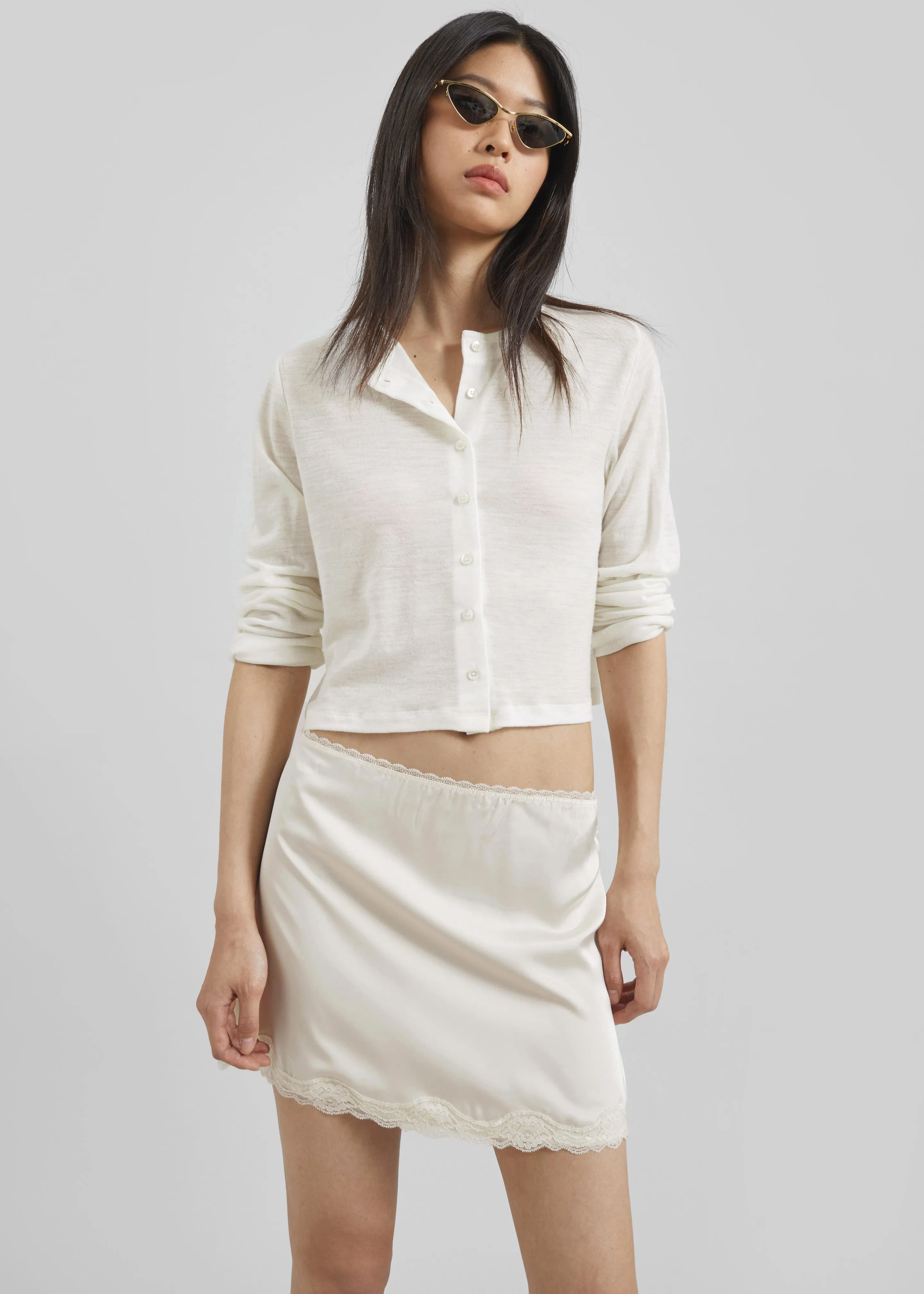 Tanvi Lace Mini Skirt - Ivory sold by Frankie Shop product image thumbnail 3