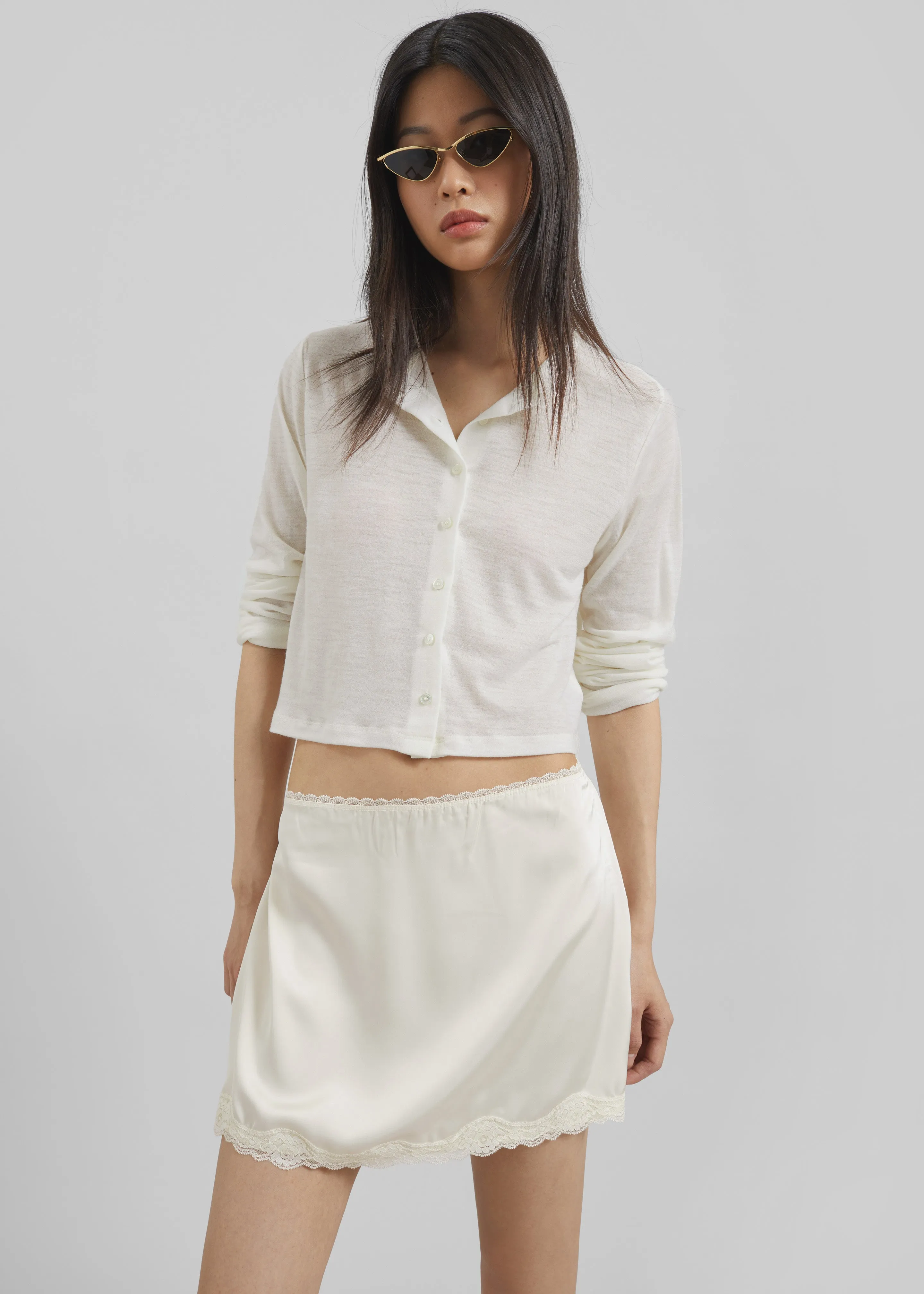 Tanvi Lace Mini Skirt - Ivory sold by Frankie Shop product image thumbnail 5