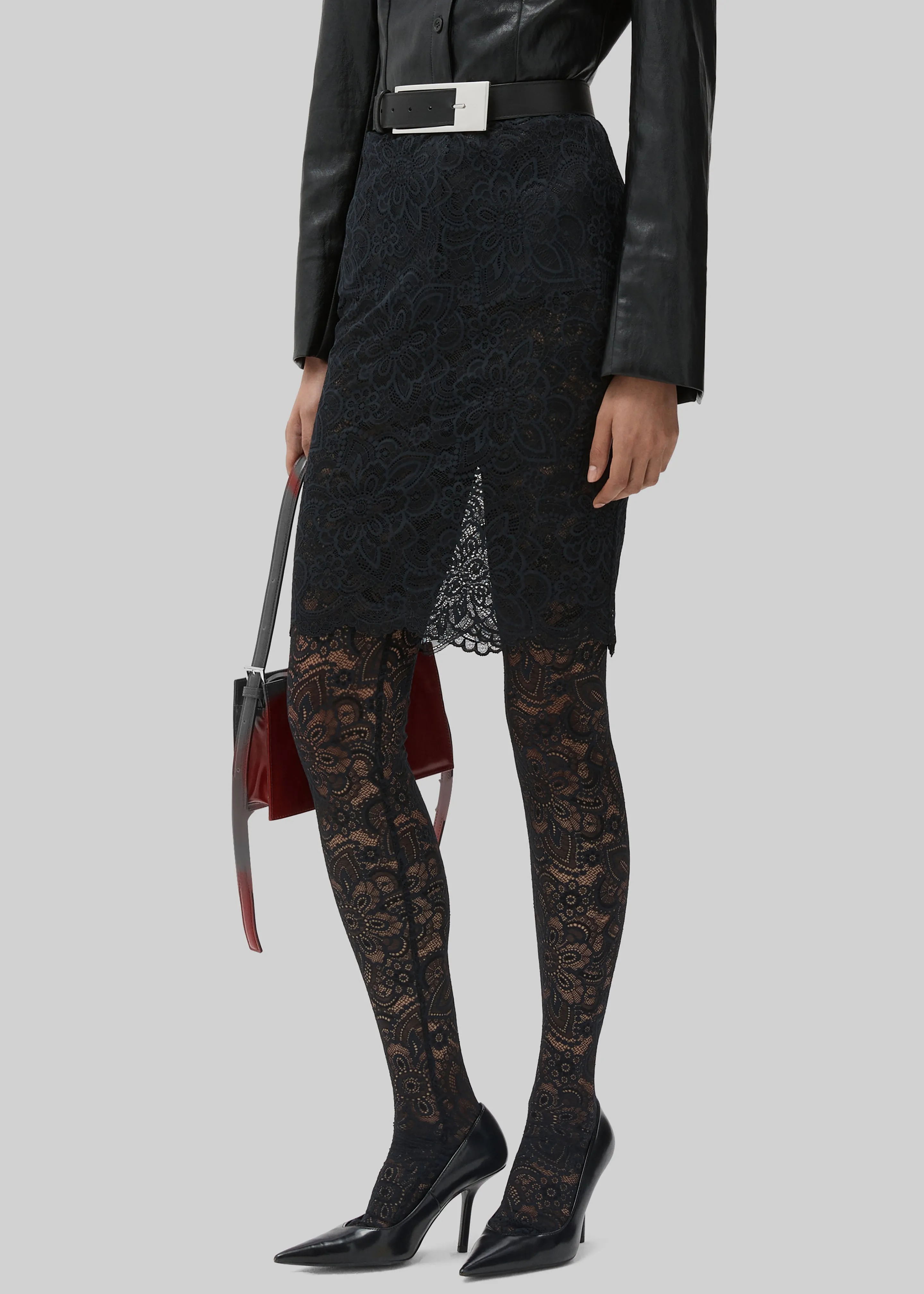 Beaufille Cassia Lace Stockings - Black sold by Frankie Shop product image thumbnail 2